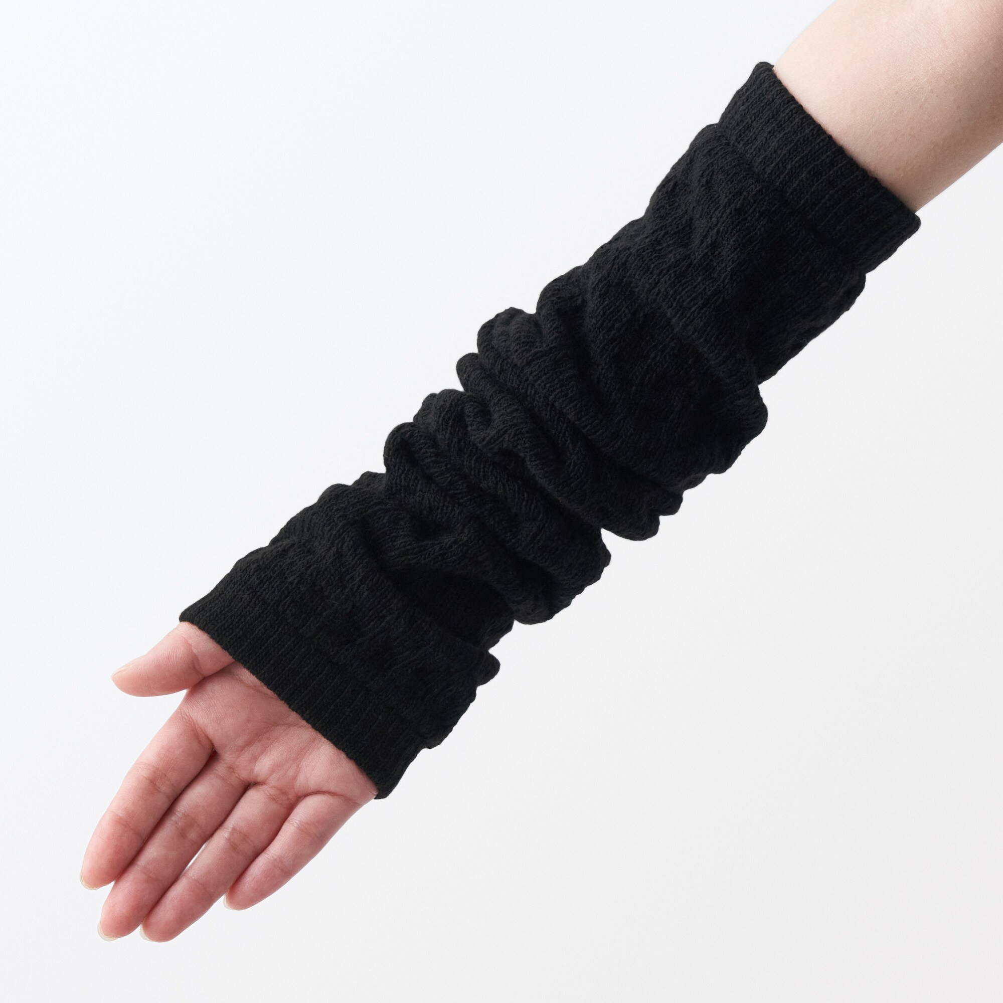 ヤク混　手にも使える　レッグウォーマー