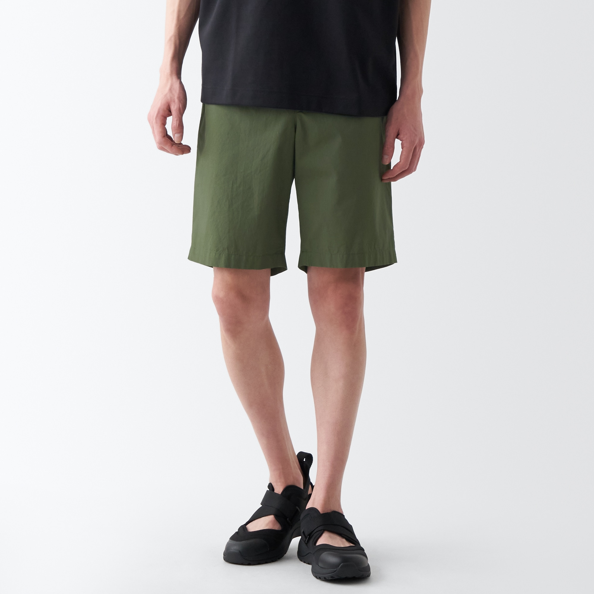 洗いざらしブロードイージーショートパンツ