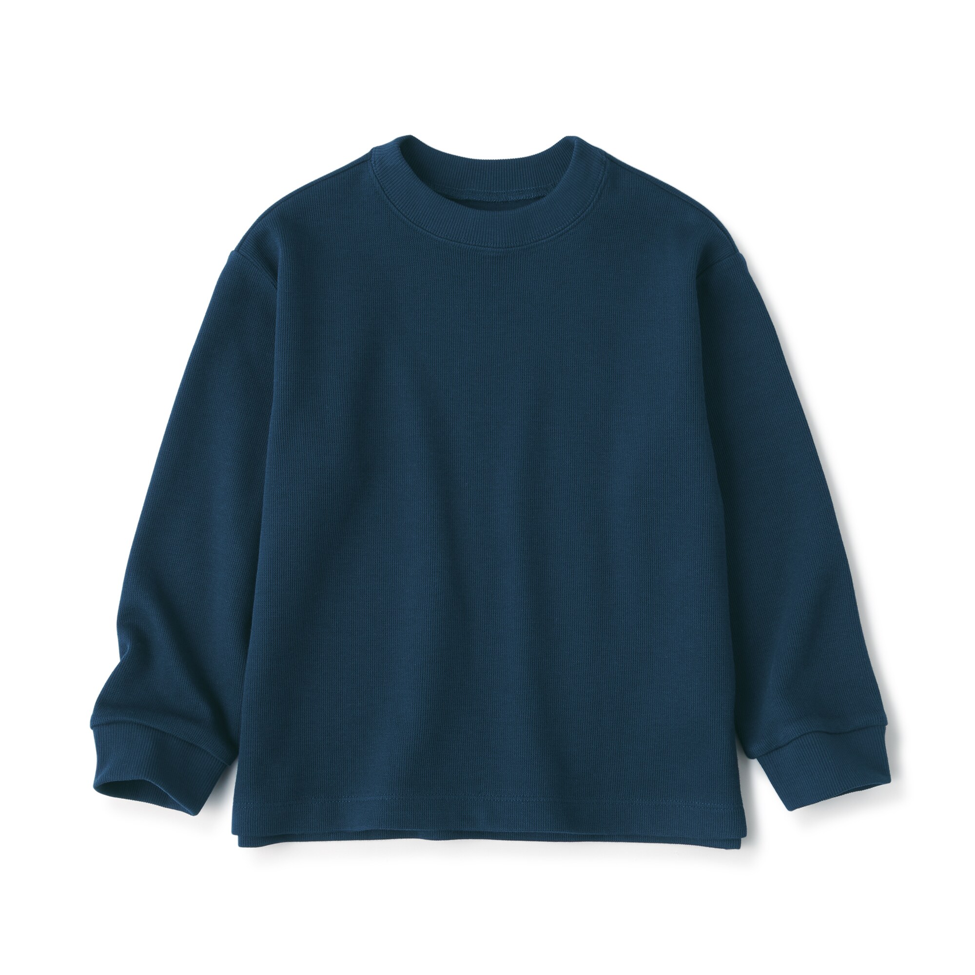 キッズ　二重編みクルーネック長袖Ｔシャツ