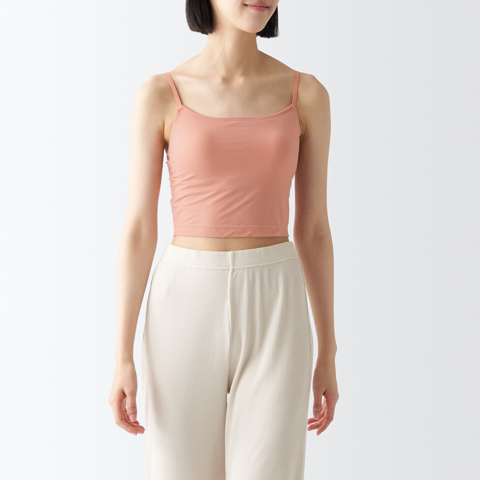 なめらかブラハーフ丈キャミソール