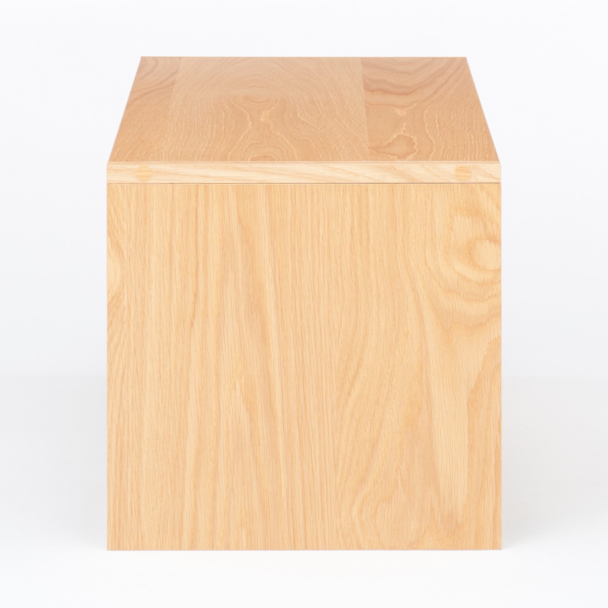 スチールユニットシェルフ用・ボックス・ガラス引き戸・オーク材