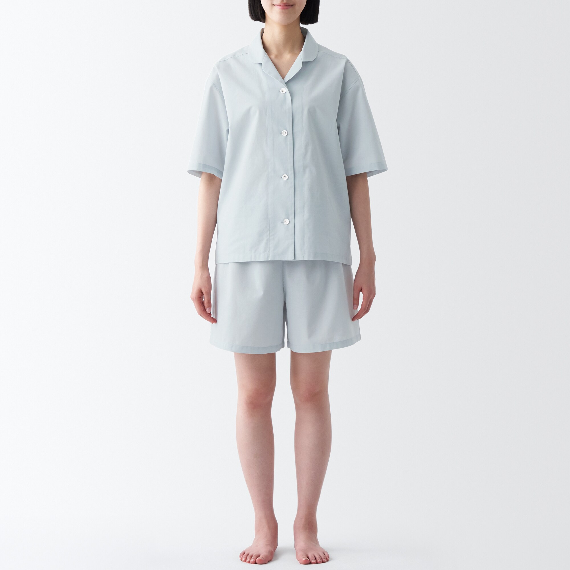 綿ブロード　半袖パジャマ