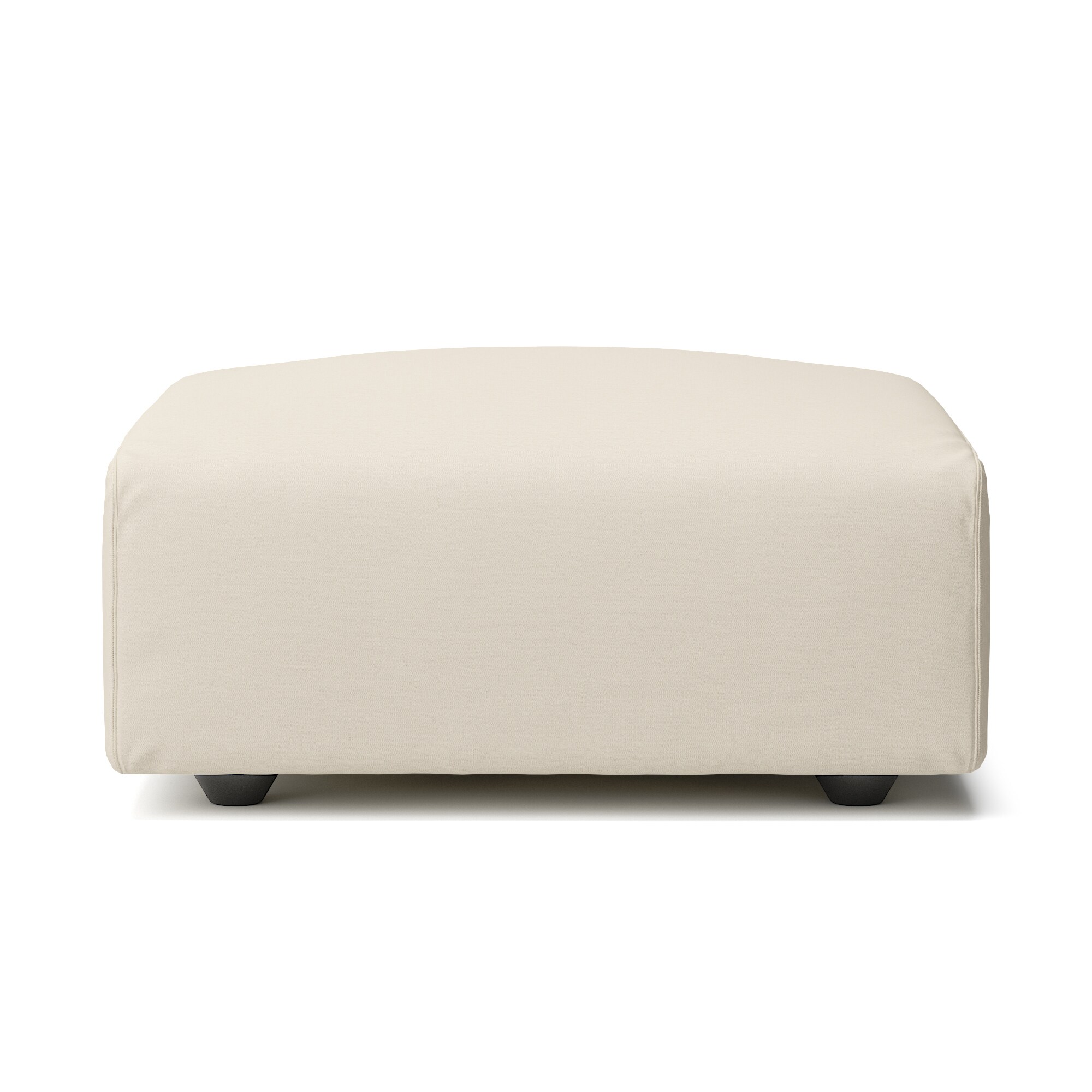 【カバー】洗いざらしの綿帆布ユニットソファオットマン・大・幅７７ｃｍ用カバー／生成