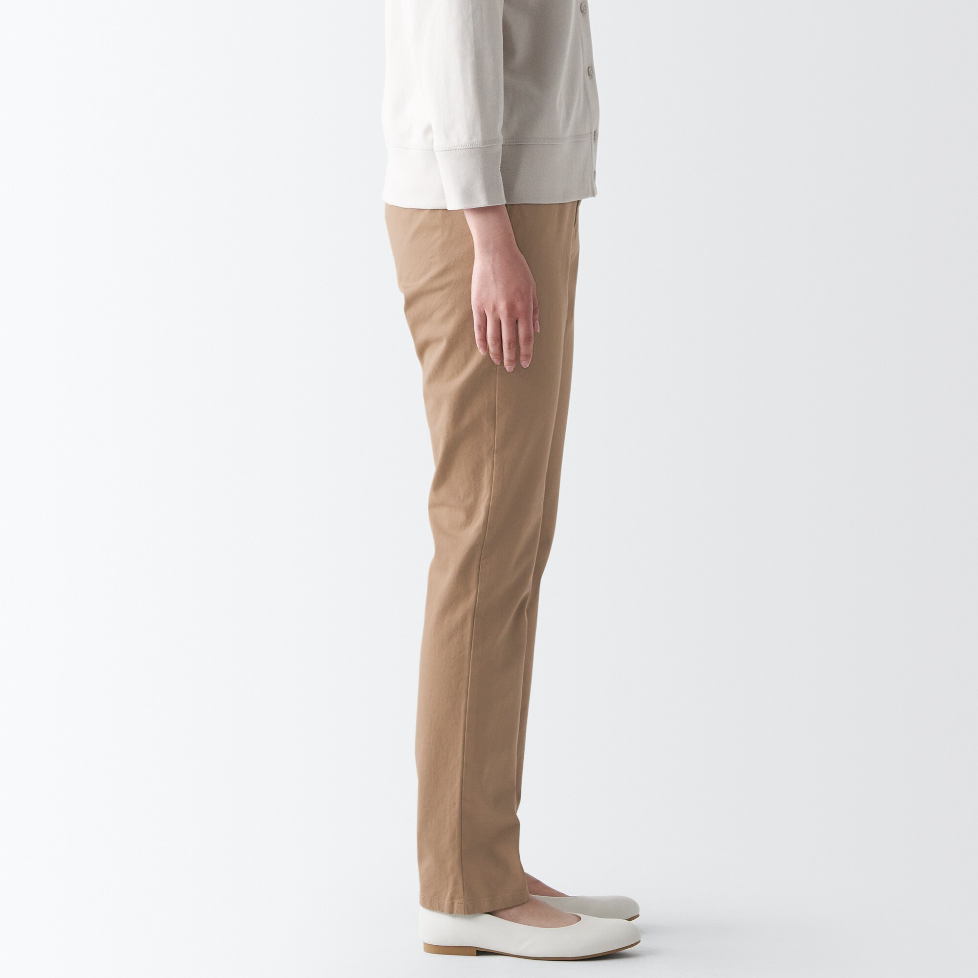 【スリム】縦横ストレッチチノスリムテーパードパンツ（股下７５ｃｍ）