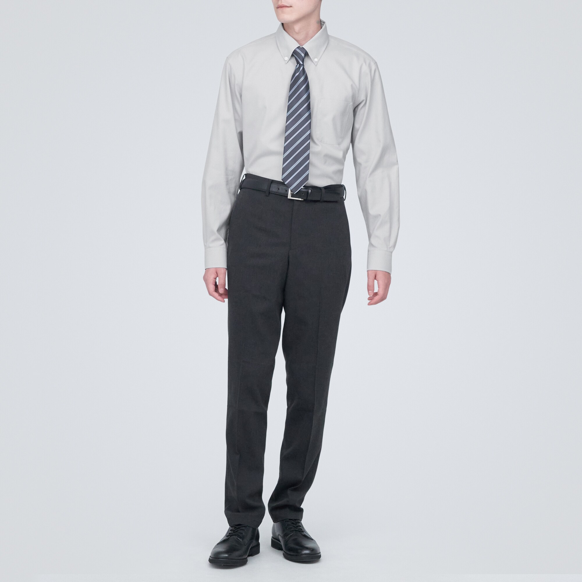 ノンアイロンビジネスボタンダウン長袖シャツ