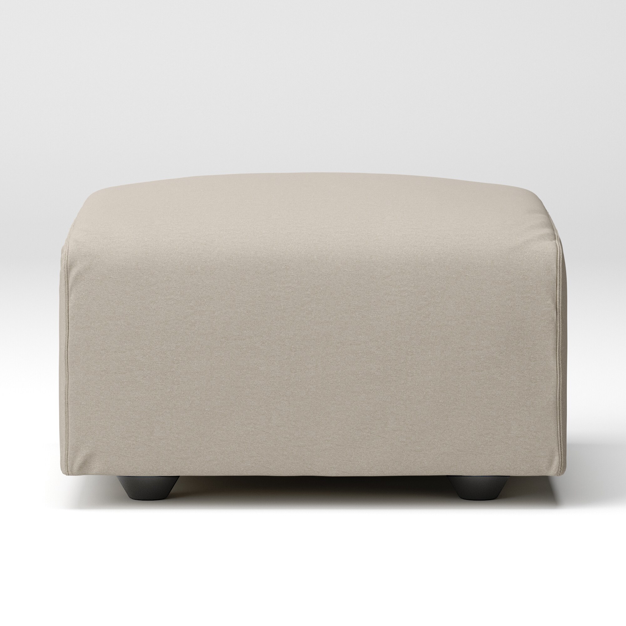 【カバー】洗いざらしの綿帆布ユニットソファオットマン・小用カバー／生成