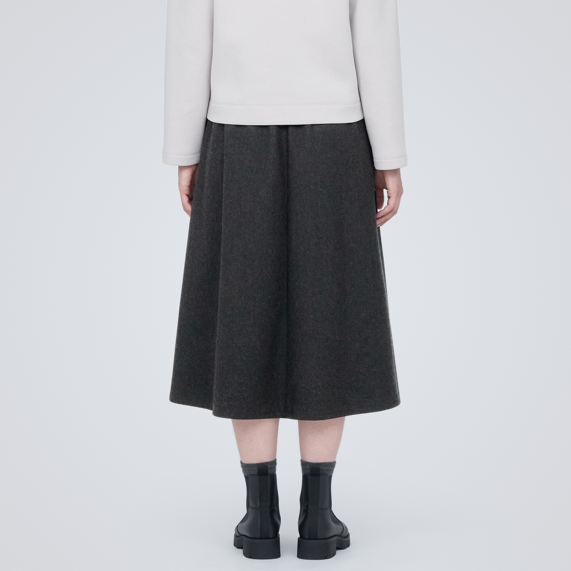 ストレッチ起毛フレアスカート