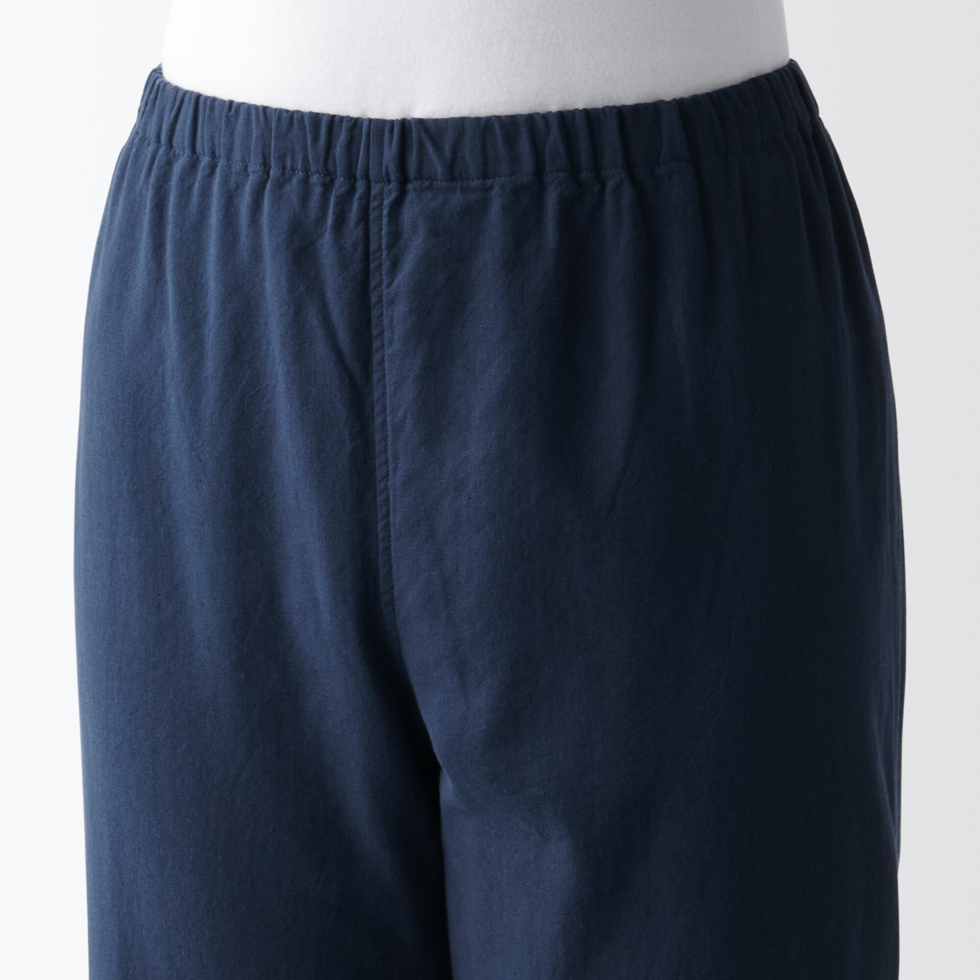 婦人　脇に縫い目のない　二重ガーゼパジャマ（パイピング）