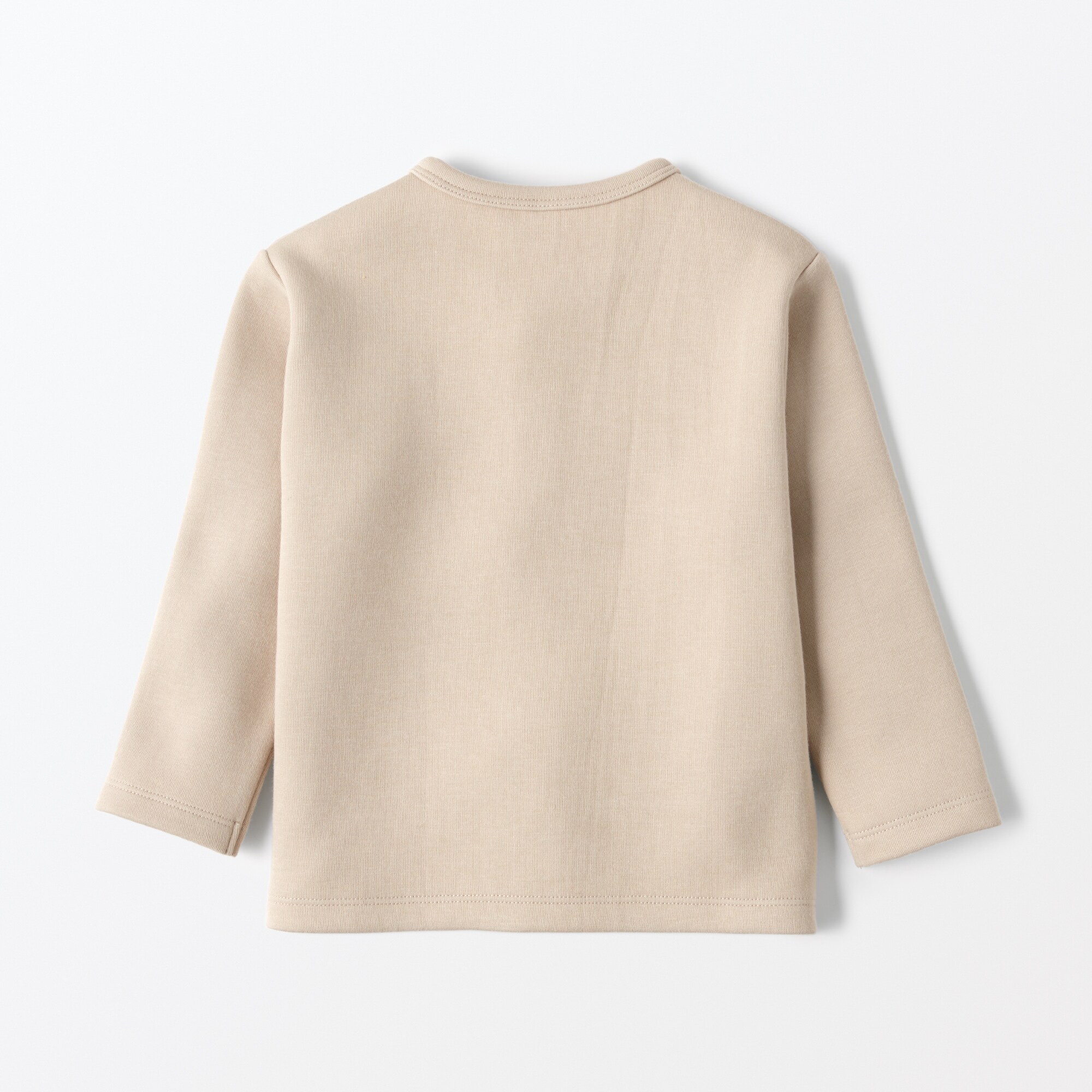 ベビー　二重編みスウェットスナップカーディガン