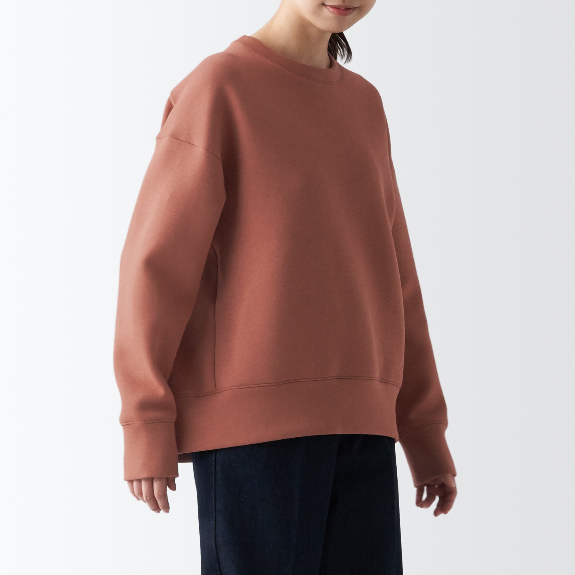 二重編みスウェットシャツ