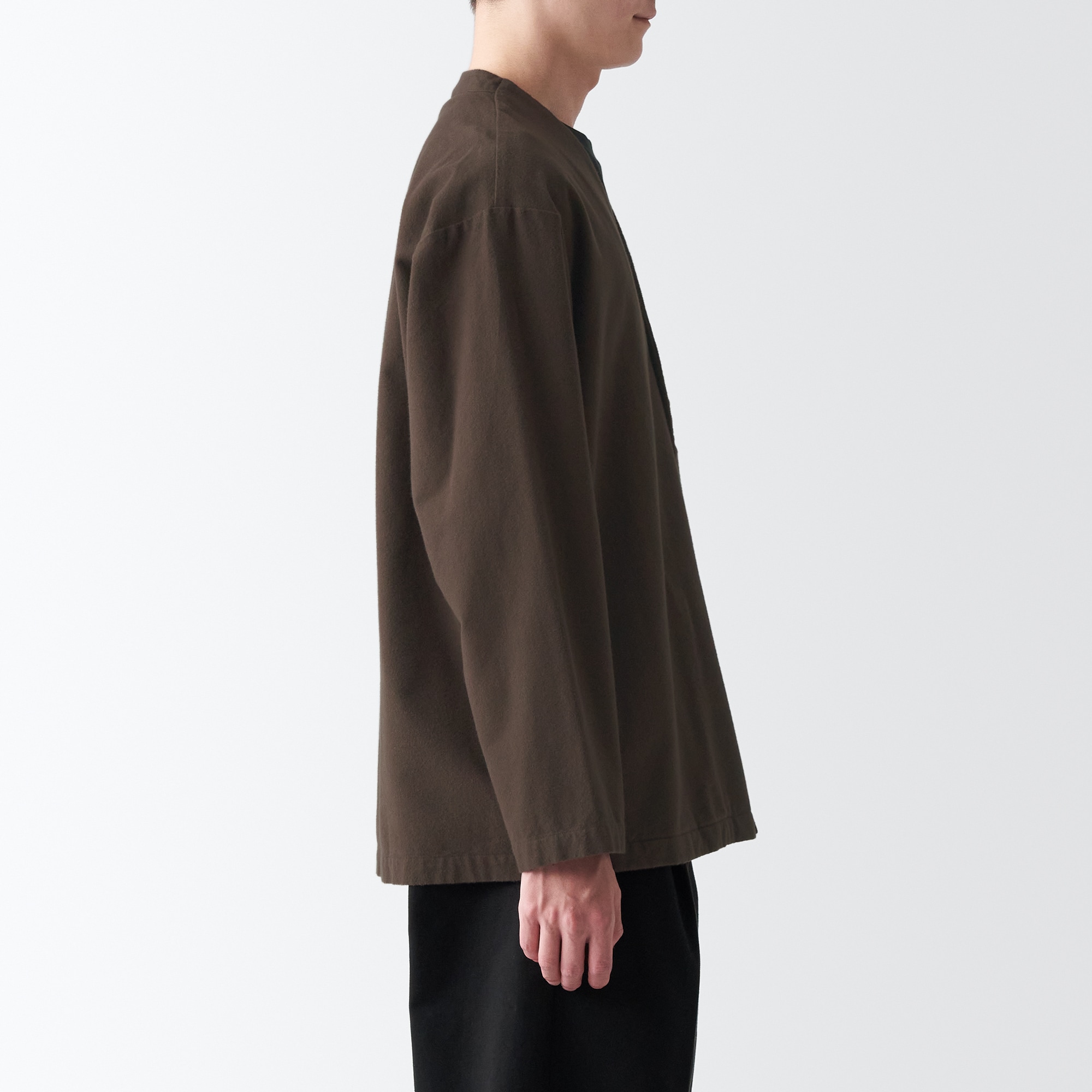 両面起毛フランネルカーディガン