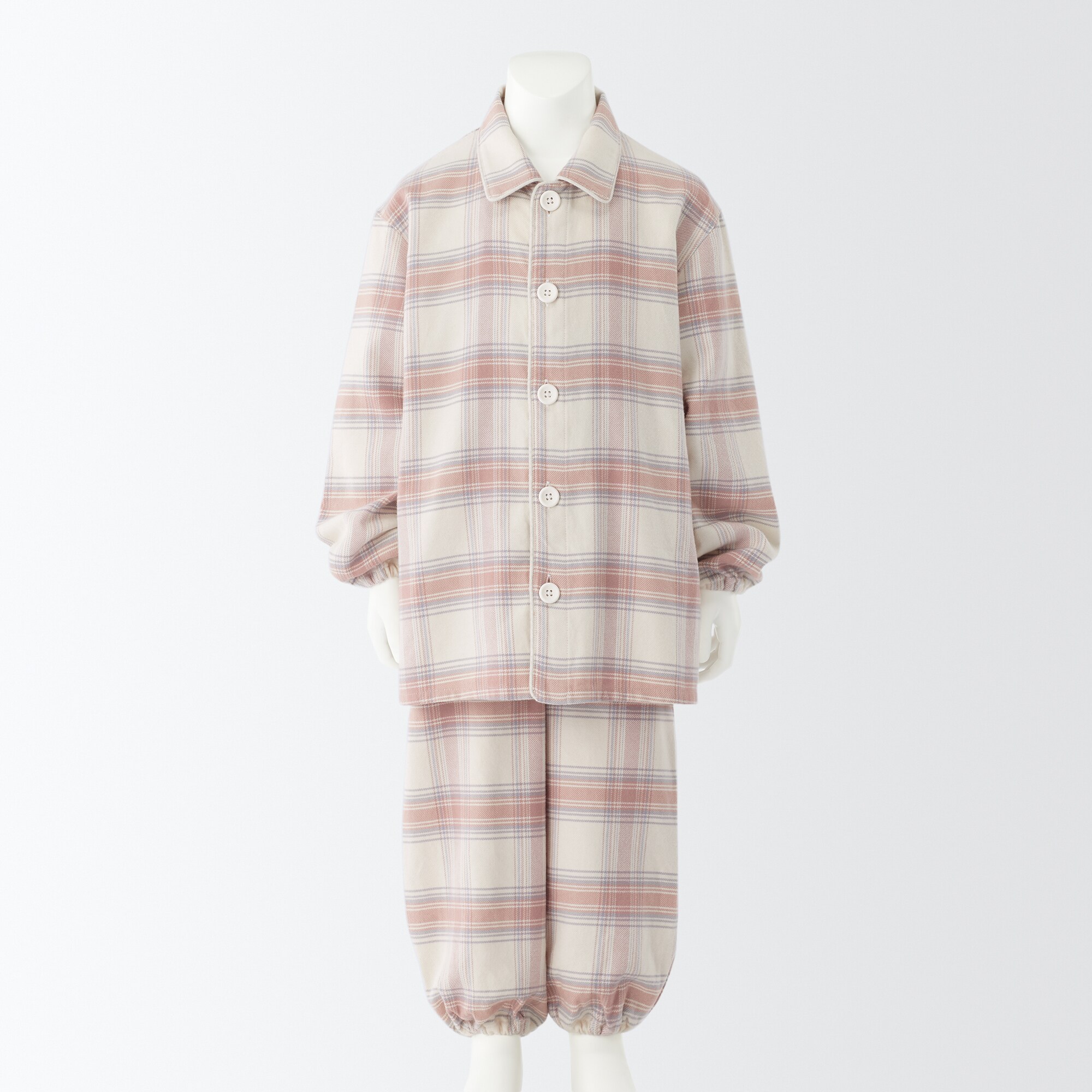 脇に縫い目のない　フランネル　パジャマ（キッズ）