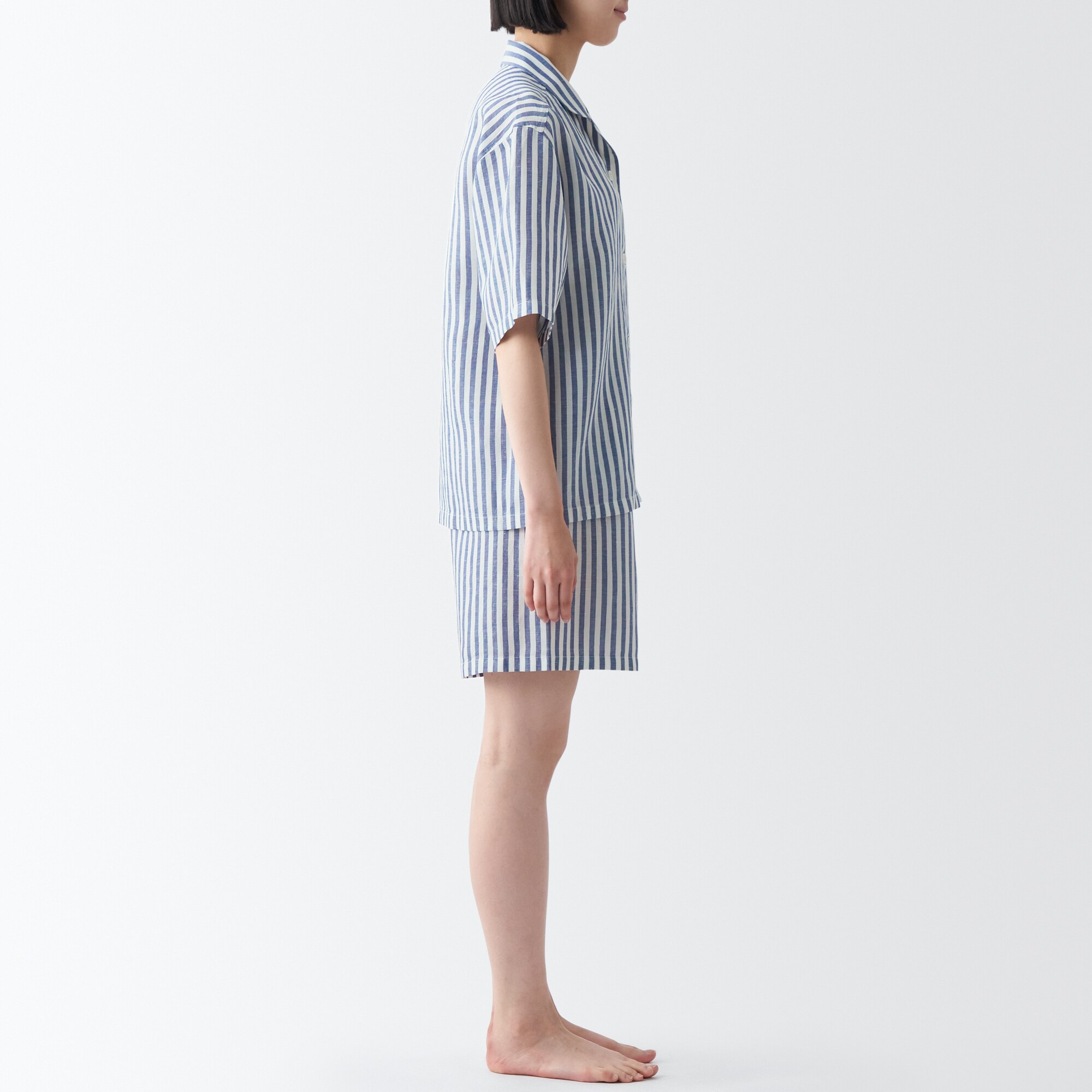 天然由来の接触冷感　リヨセル麻半袖パジャマ