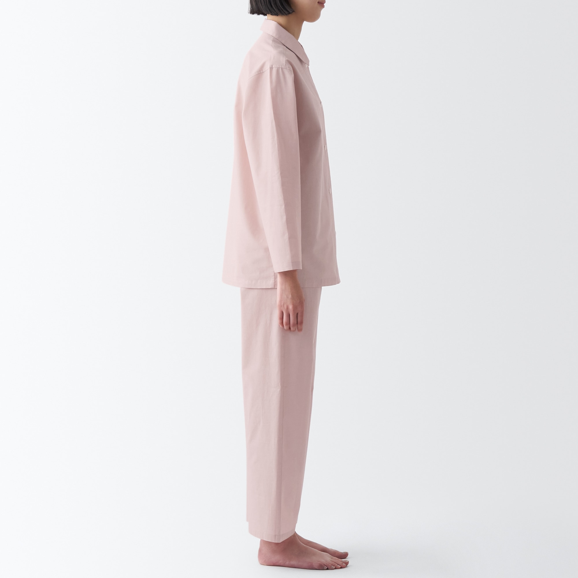 【年中着られる定番】綿ブロード　長袖パジャマ