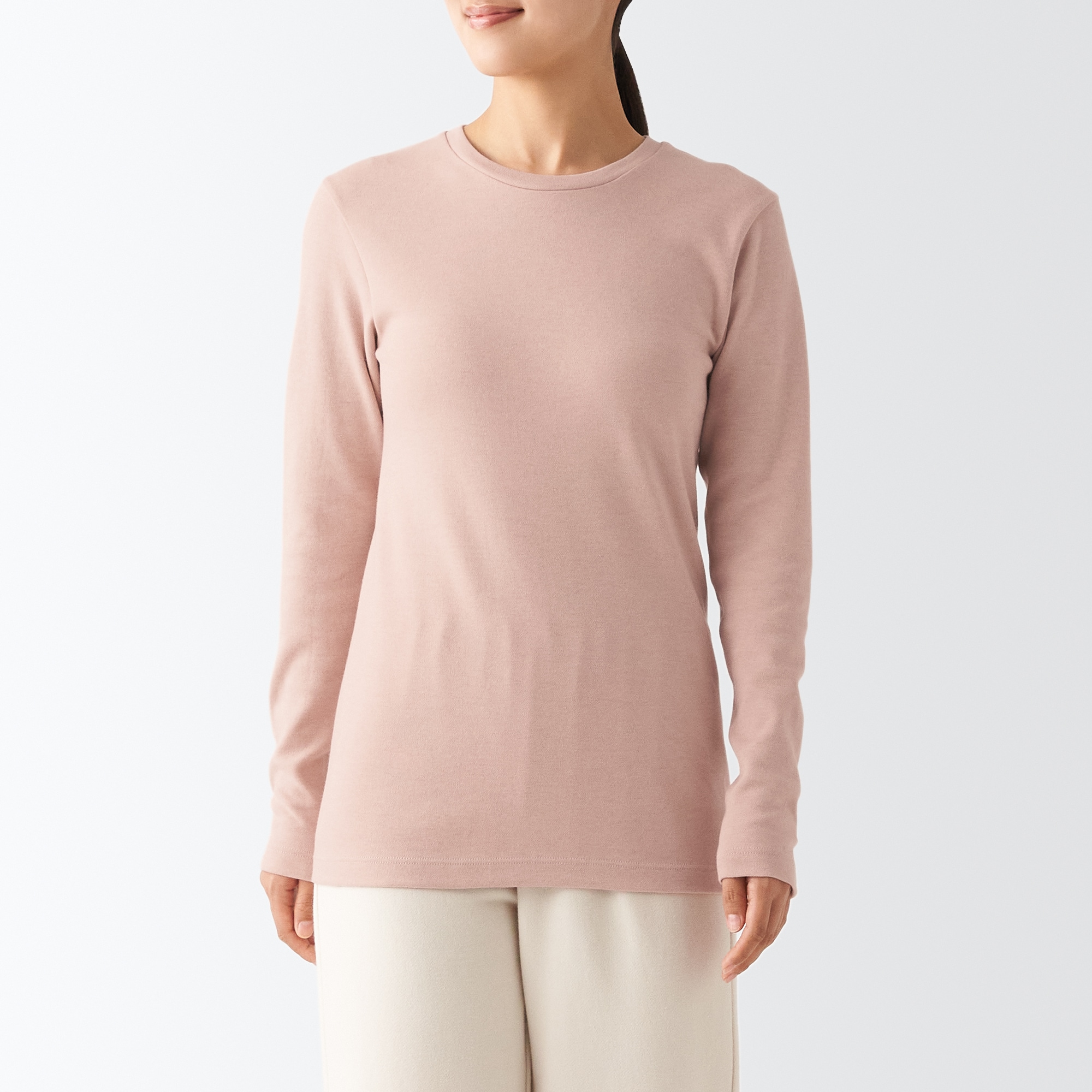 あったか綿　ウール　長袖Ｔシャツ