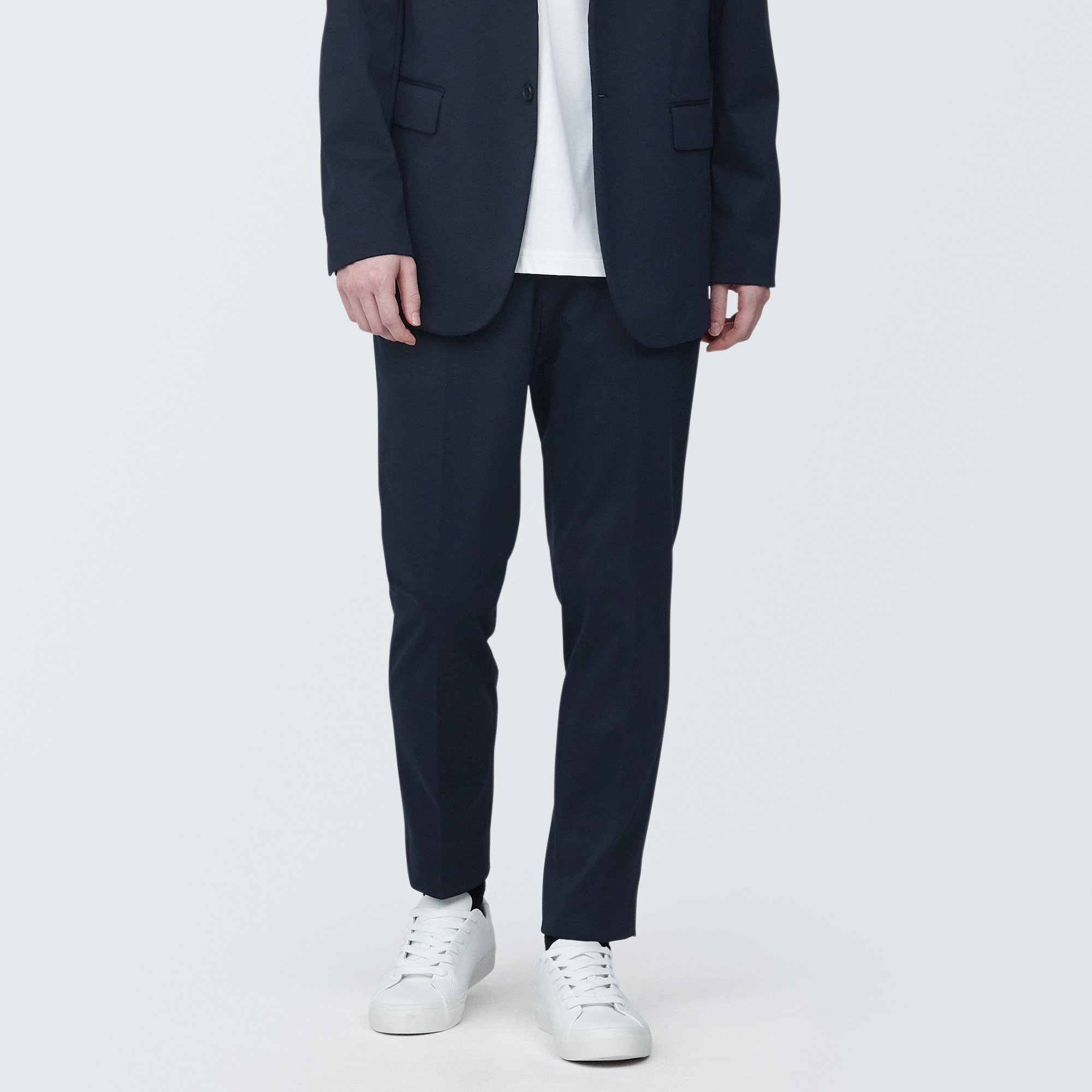 紳士　ストレッチジャージーノータックパンツ