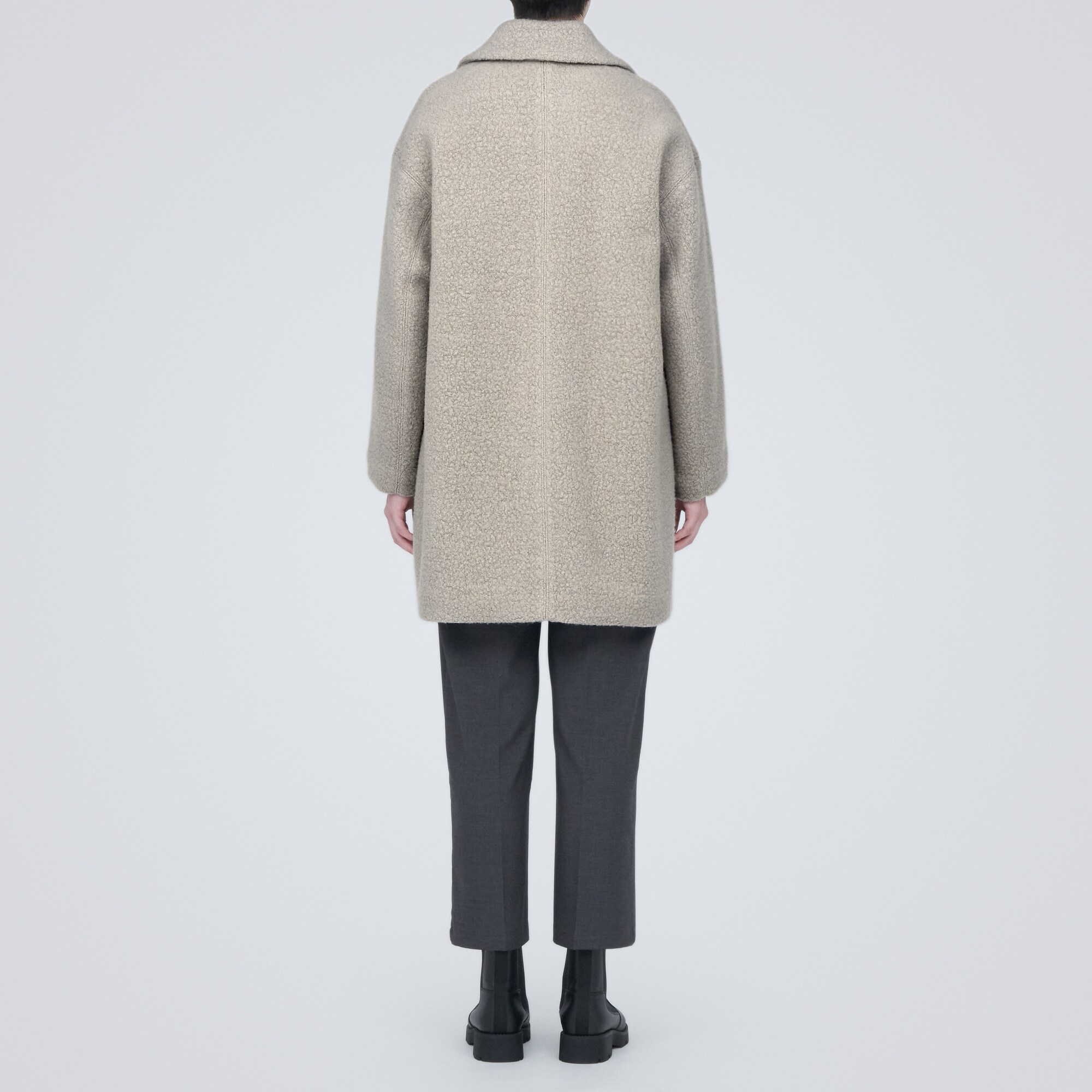 再生ウール混ボアコート（婦人）