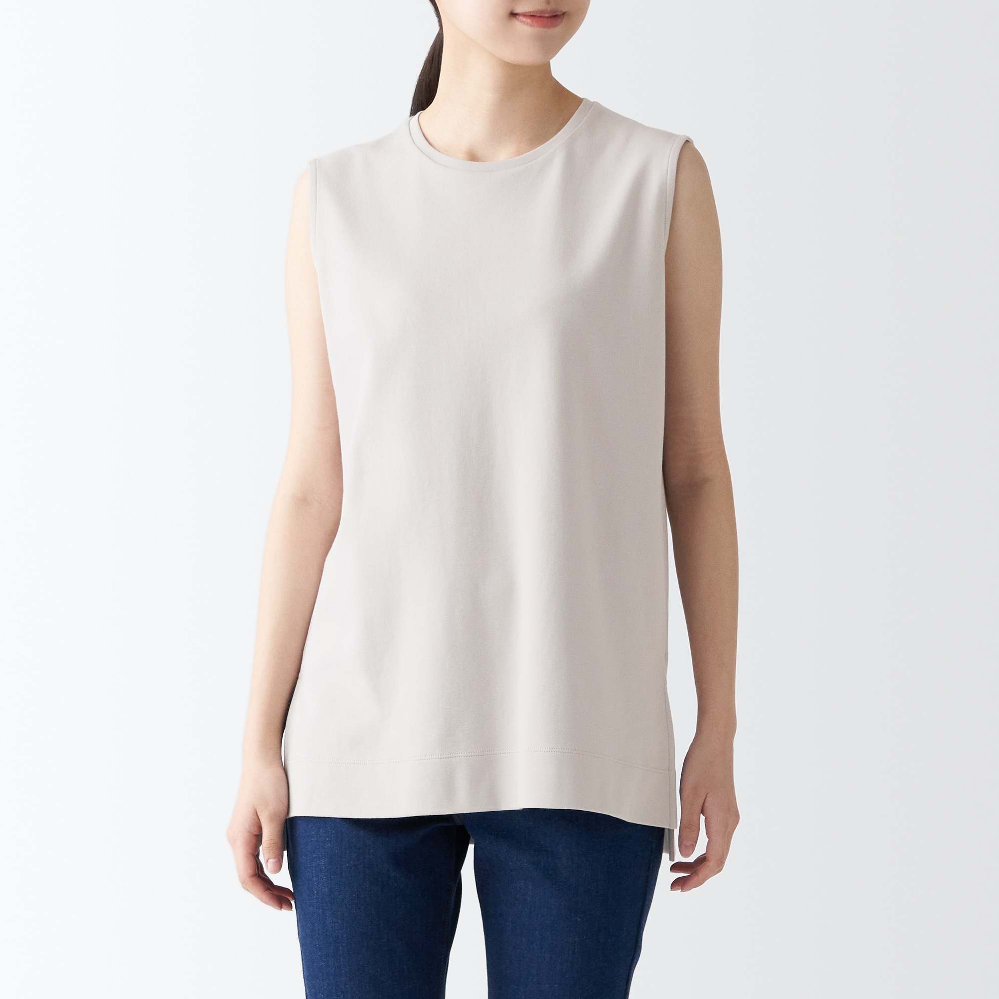 スムース編みノースリーブチュニック