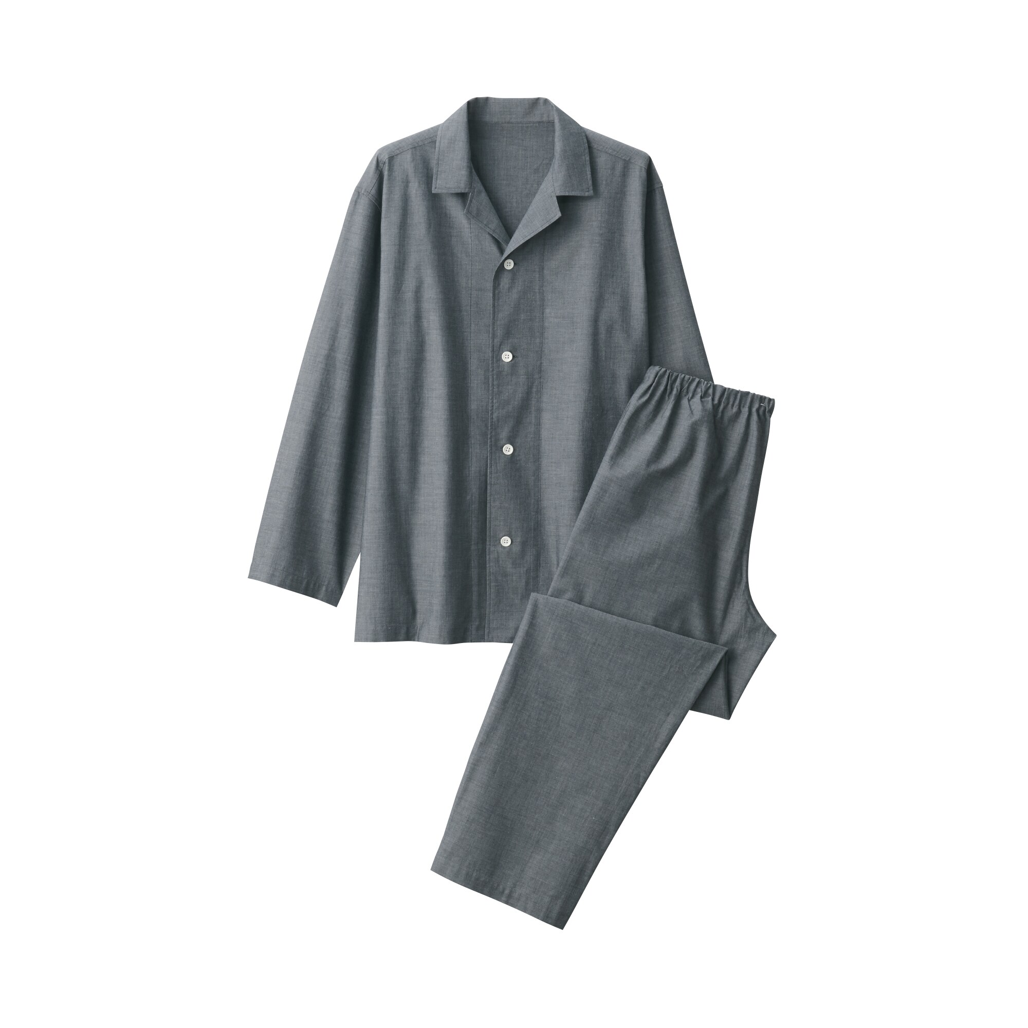 【年中着られる定番】綿ブロード　長袖パジャマ