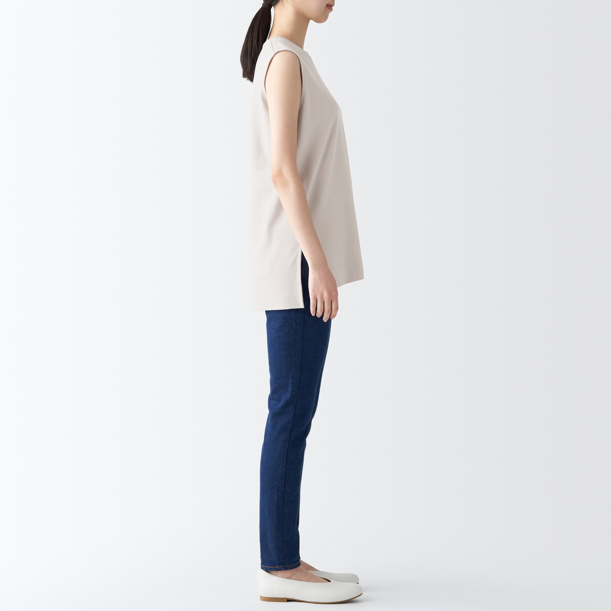 スムース編みノースリーブチュニック