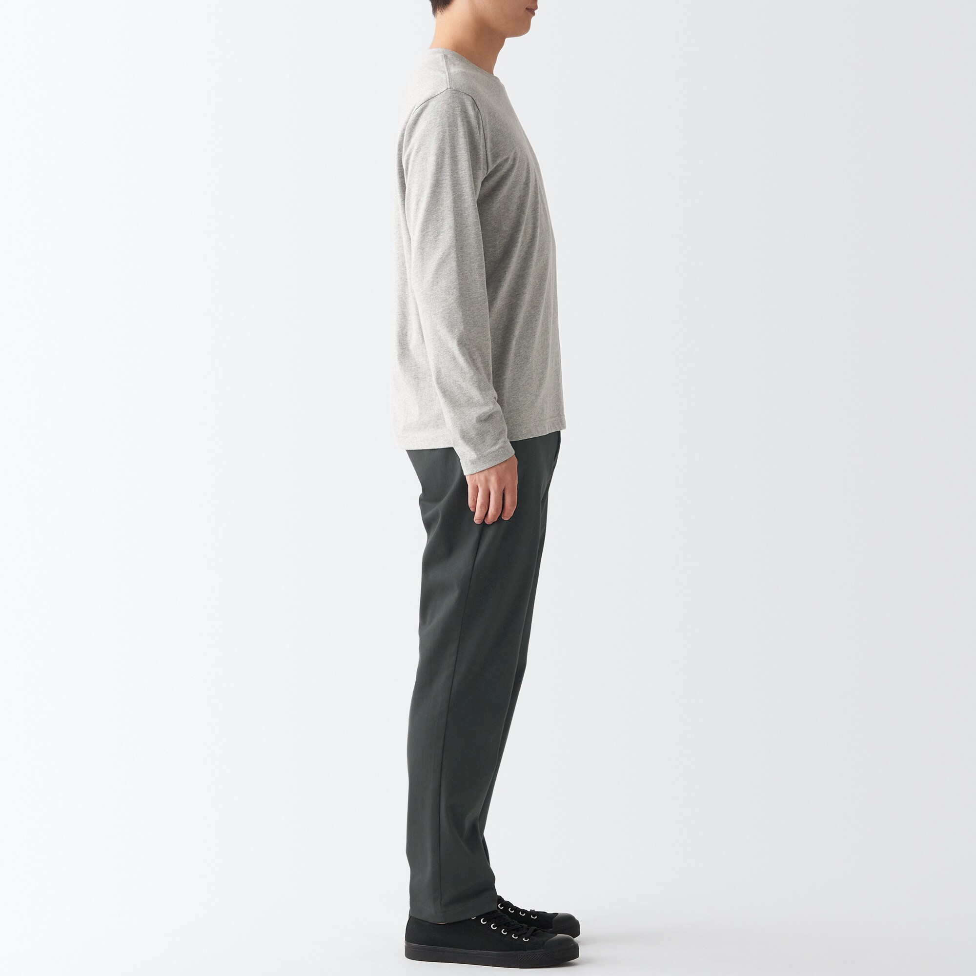 裏起毛ストレッチツイルテーパードパンツ