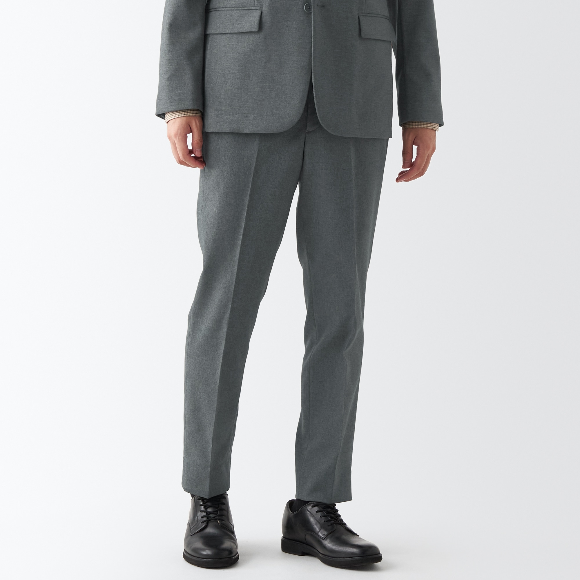 【セットアップ可能】起毛ストレッチ　ノータックパンツ