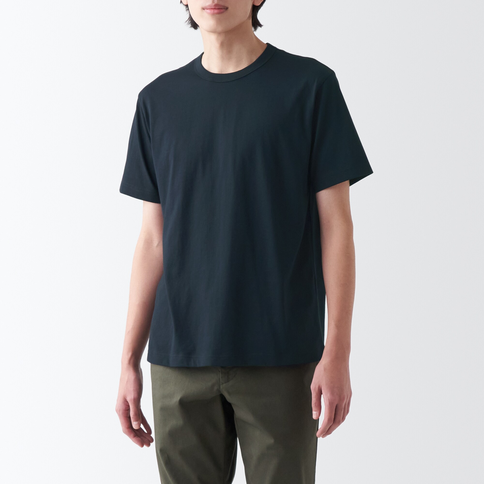 天竺編みクルーネック半袖Ｔシャツ