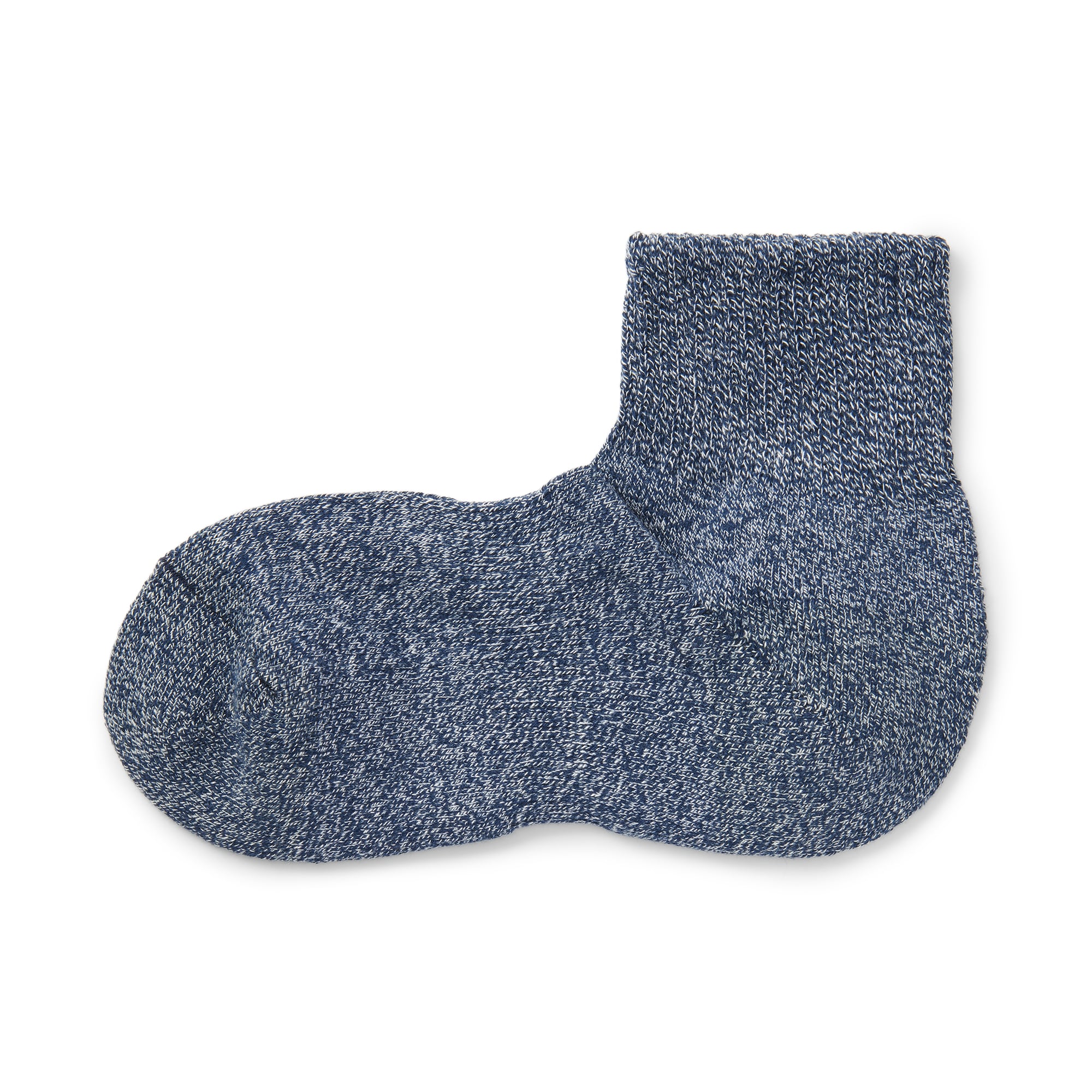 足なり直角　パイル編み　厚手ショート丈靴下（無地／紳士）