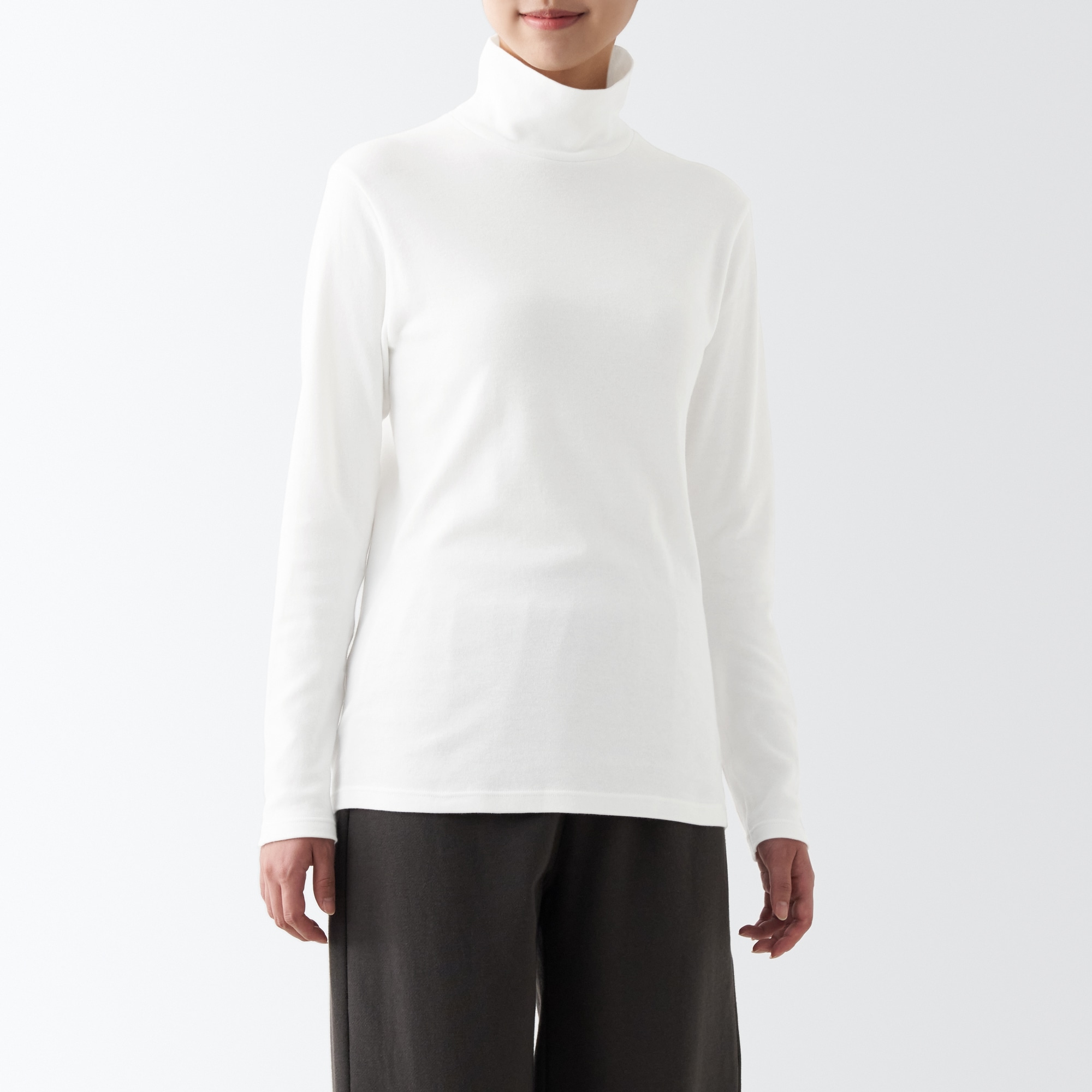 あったか綿　厚手　タートルネック長袖Ｔシャツ