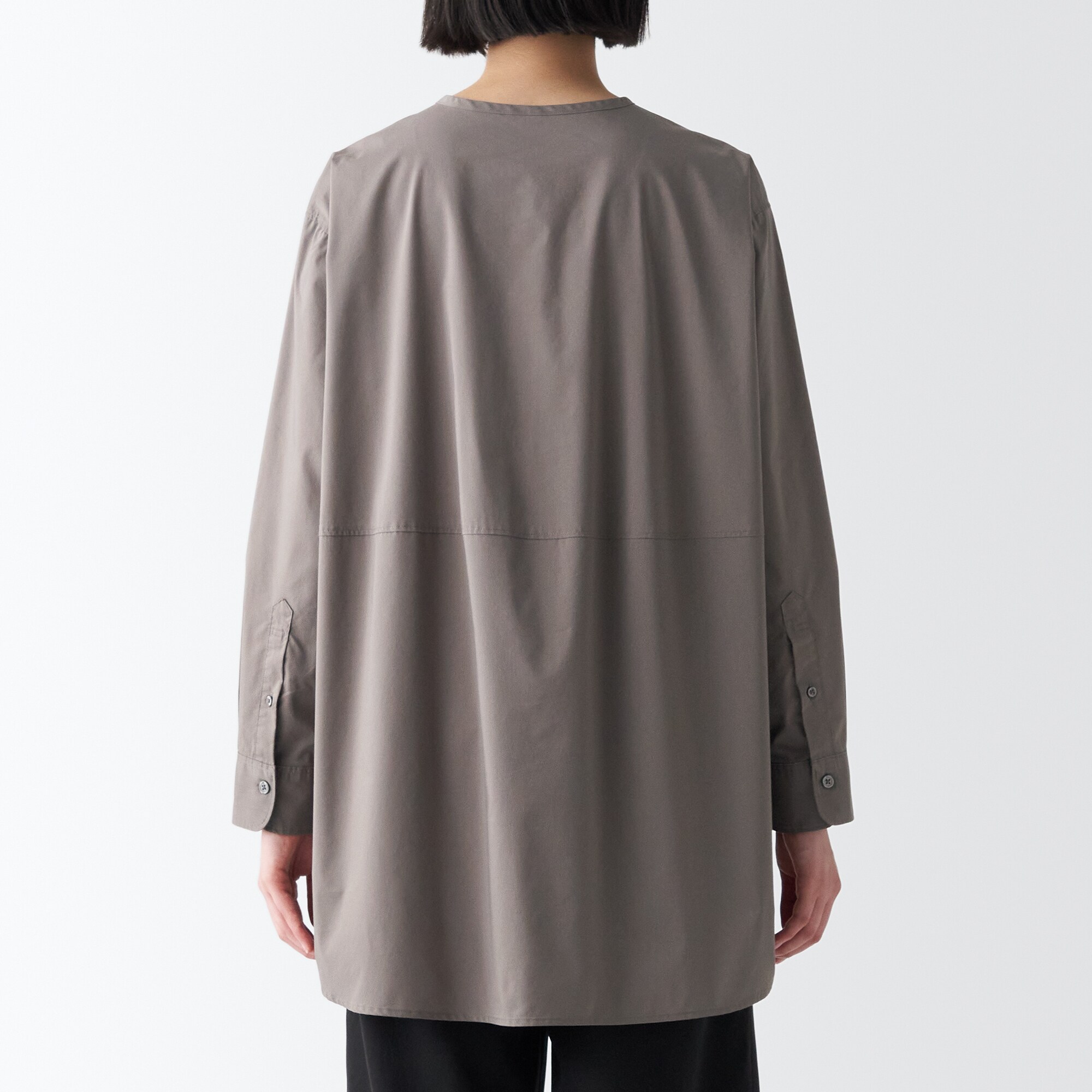 乾きやすいブロード長袖チュニック