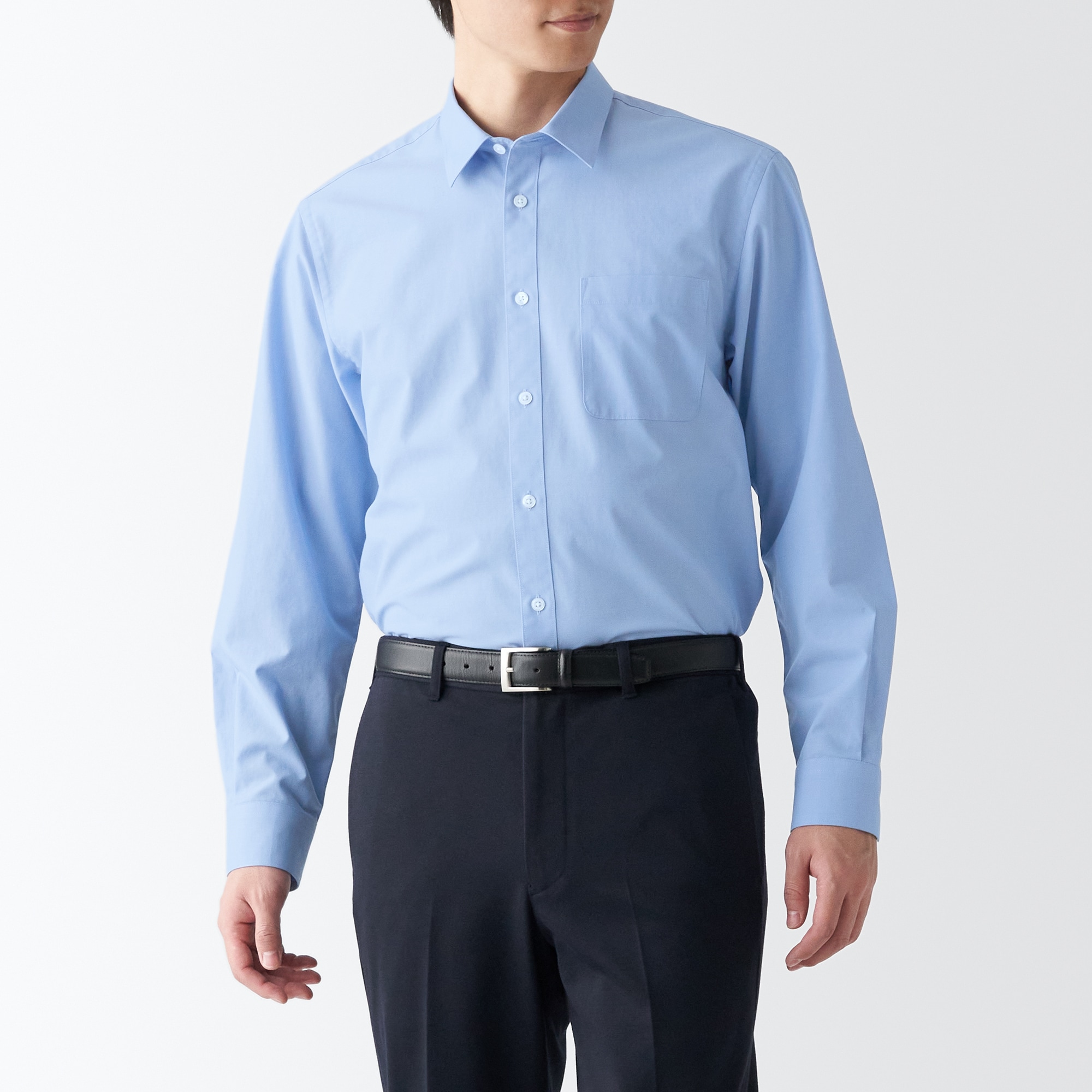 シワになりにくい長袖シャツ