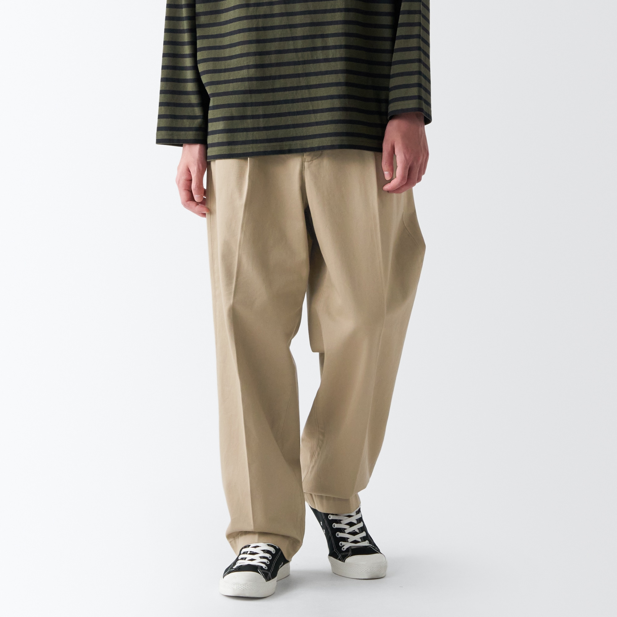 【ワイド】チノタックワイドパンツ