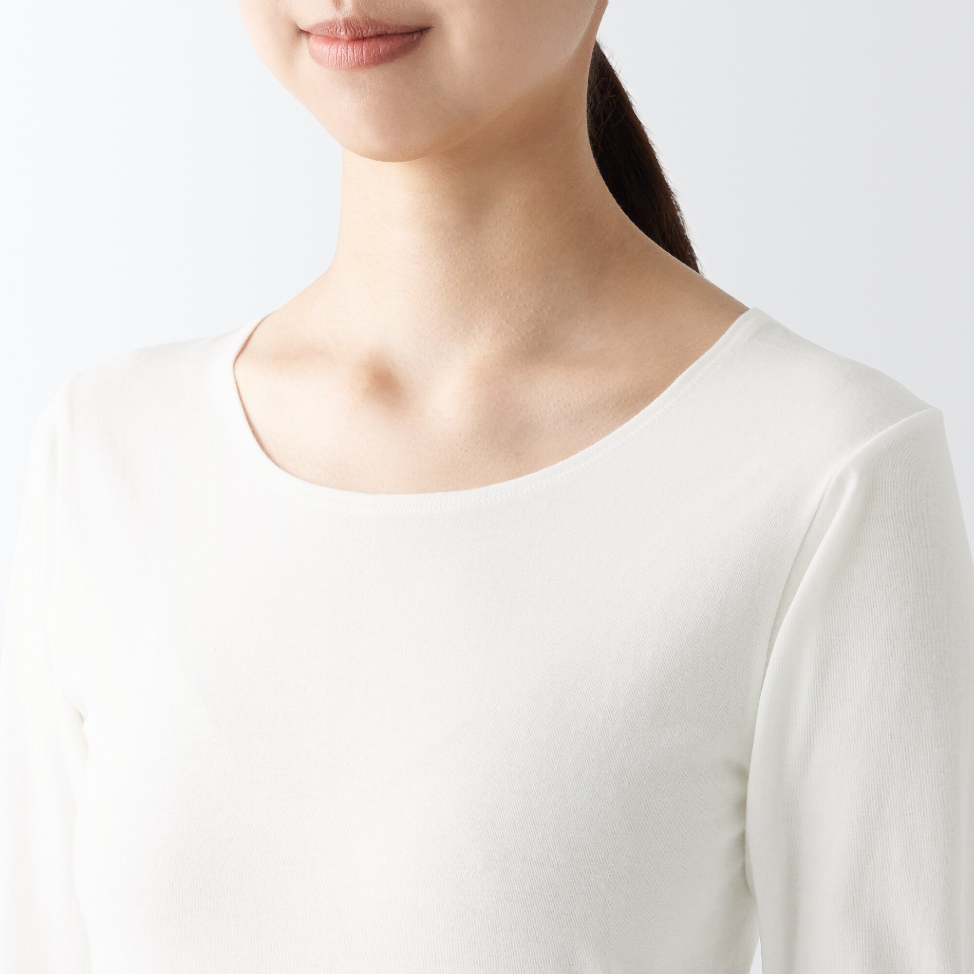 あったか綿　クルーネック長袖Ｔシャツ