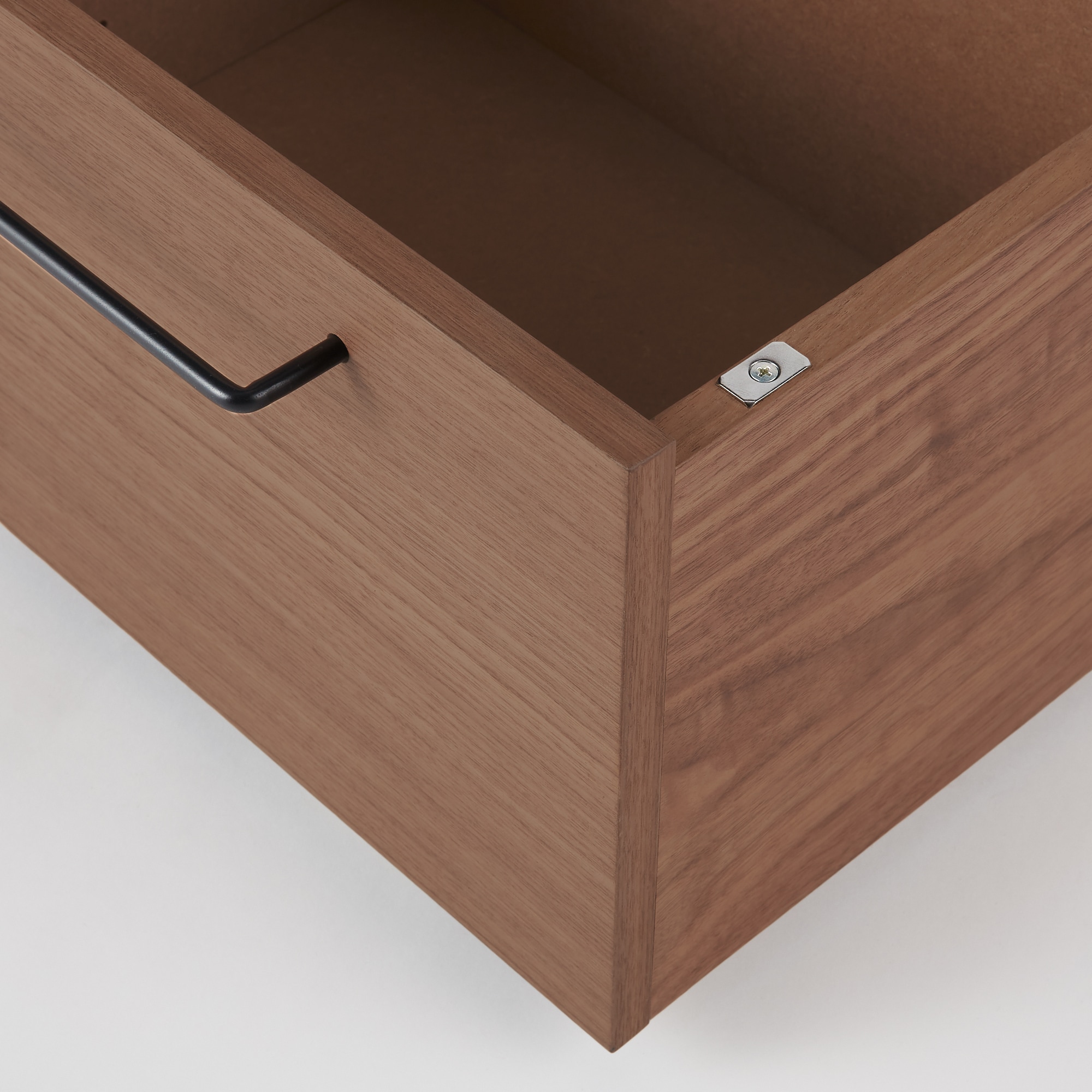 ベッドフレーム下収納・ウォールナット材・高さ２５ｃｍタイプ／幅８０×奥行９０．５×高さ２５ｃｍ