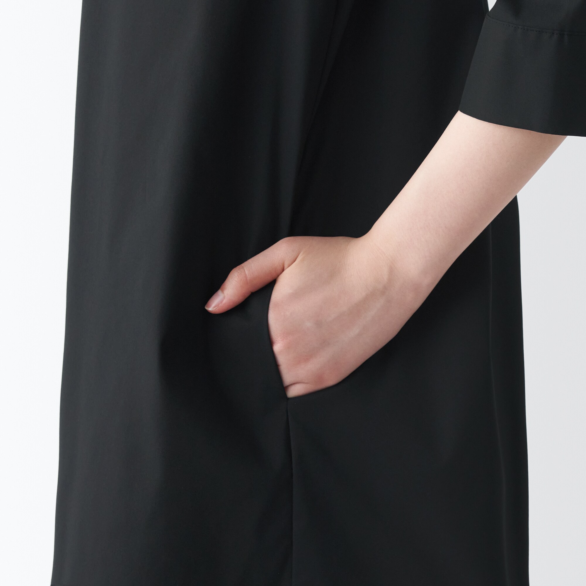 コットン混サテンチュニック