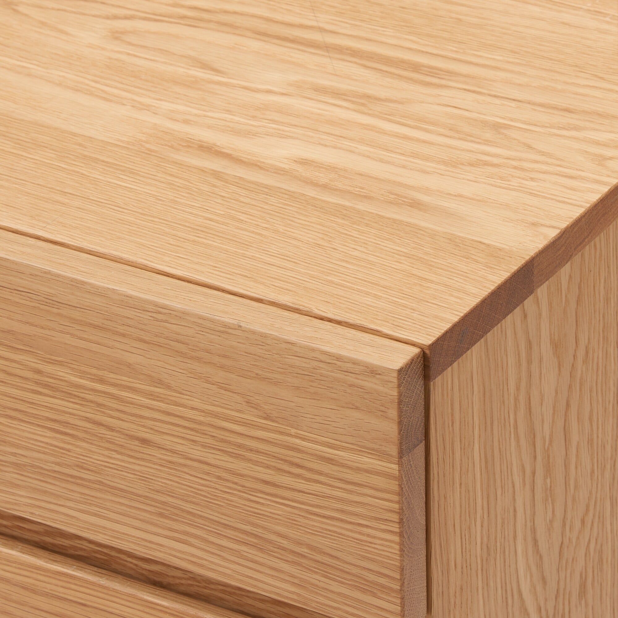 木製デスクキャビネット　オーク材突板