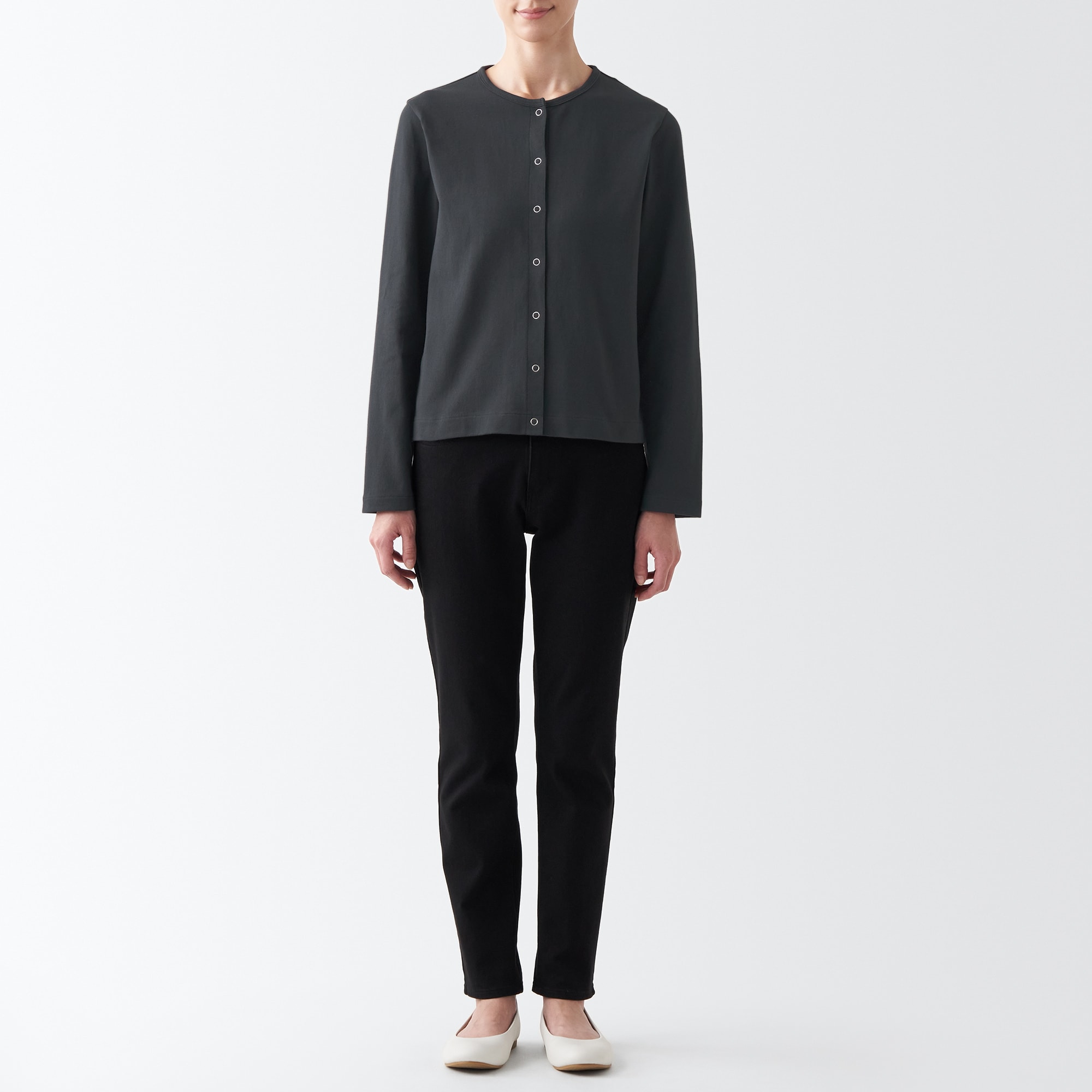 太番手カーディガン