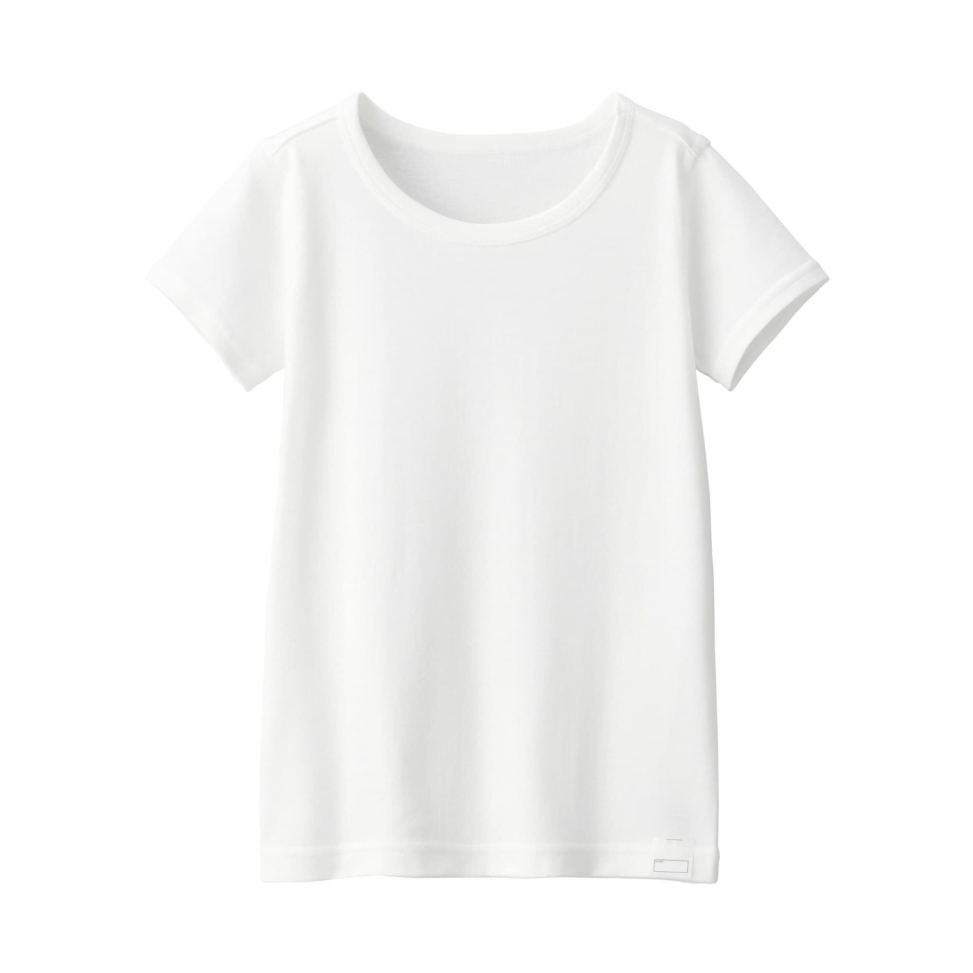 キッズ　フライス編みクルーネック半袖Ｔシャツ【インナー】