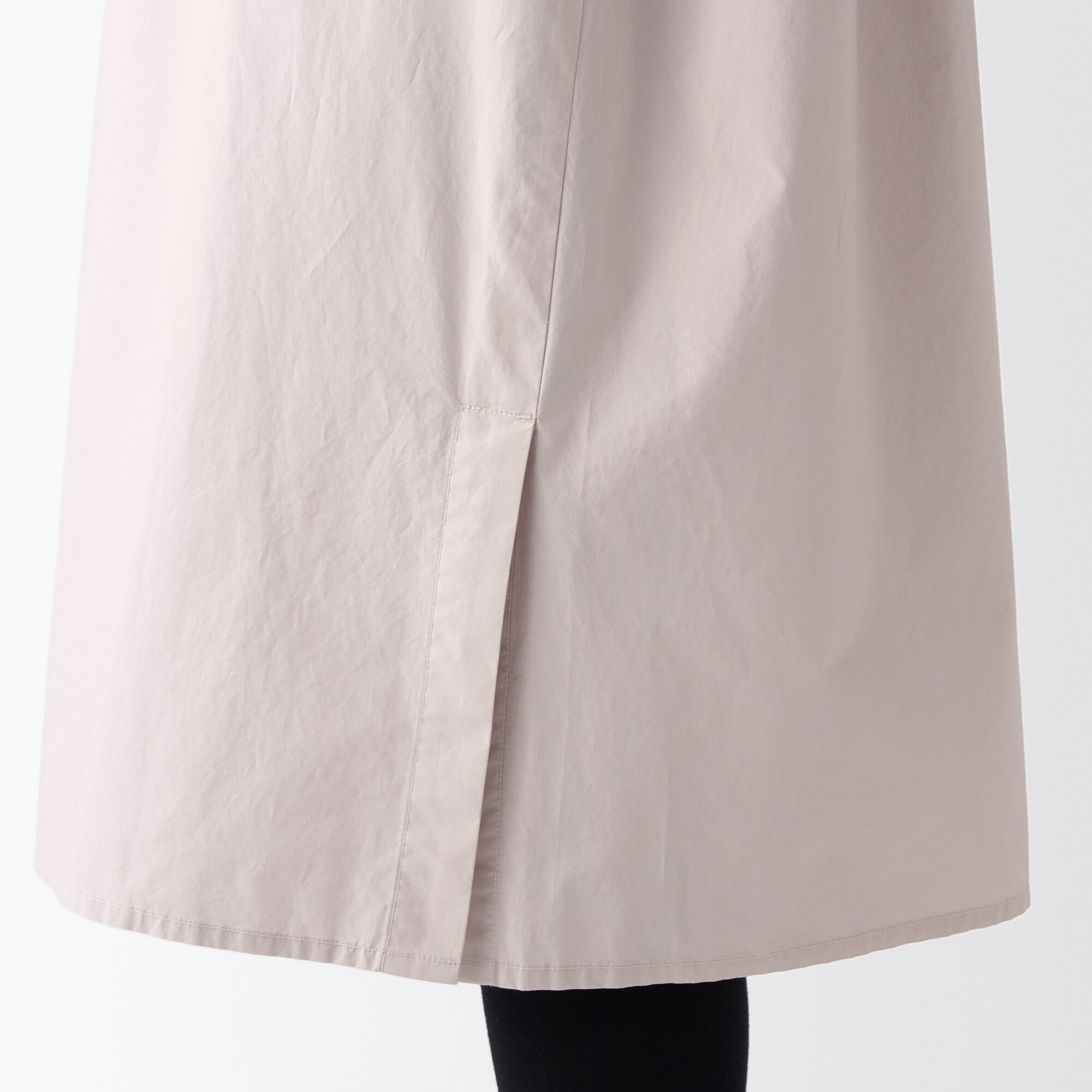 高密度織りボートネックワンピース