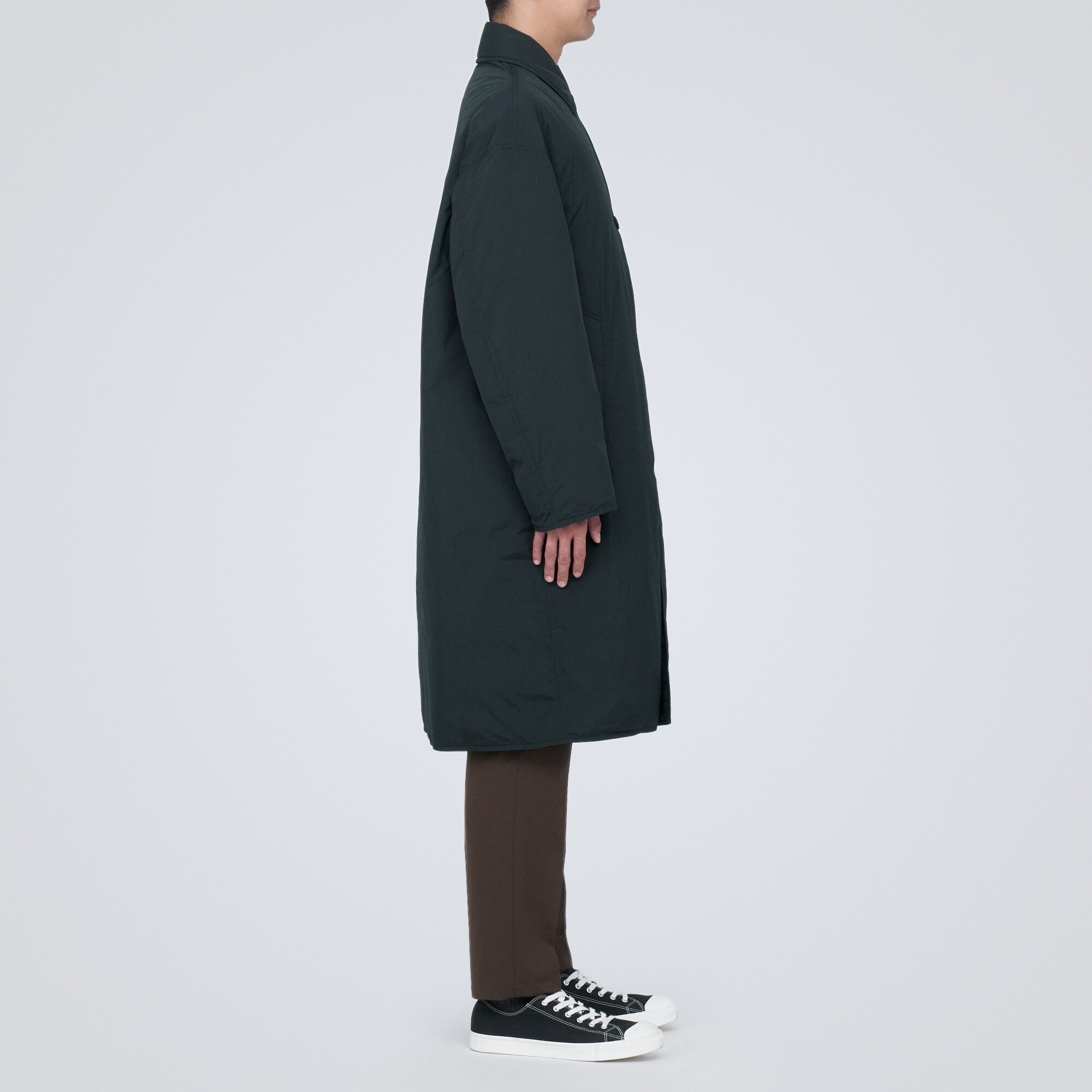 軽量ダウンステンカラーコート（帯電防止裏地）