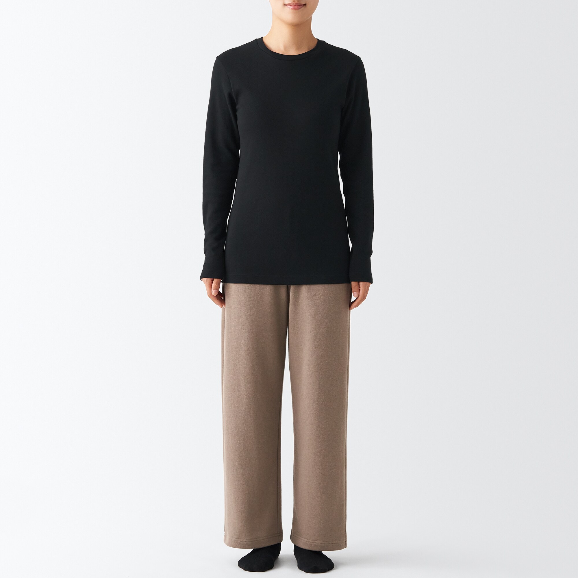 あったか綿　ウール　長袖Ｔシャツ