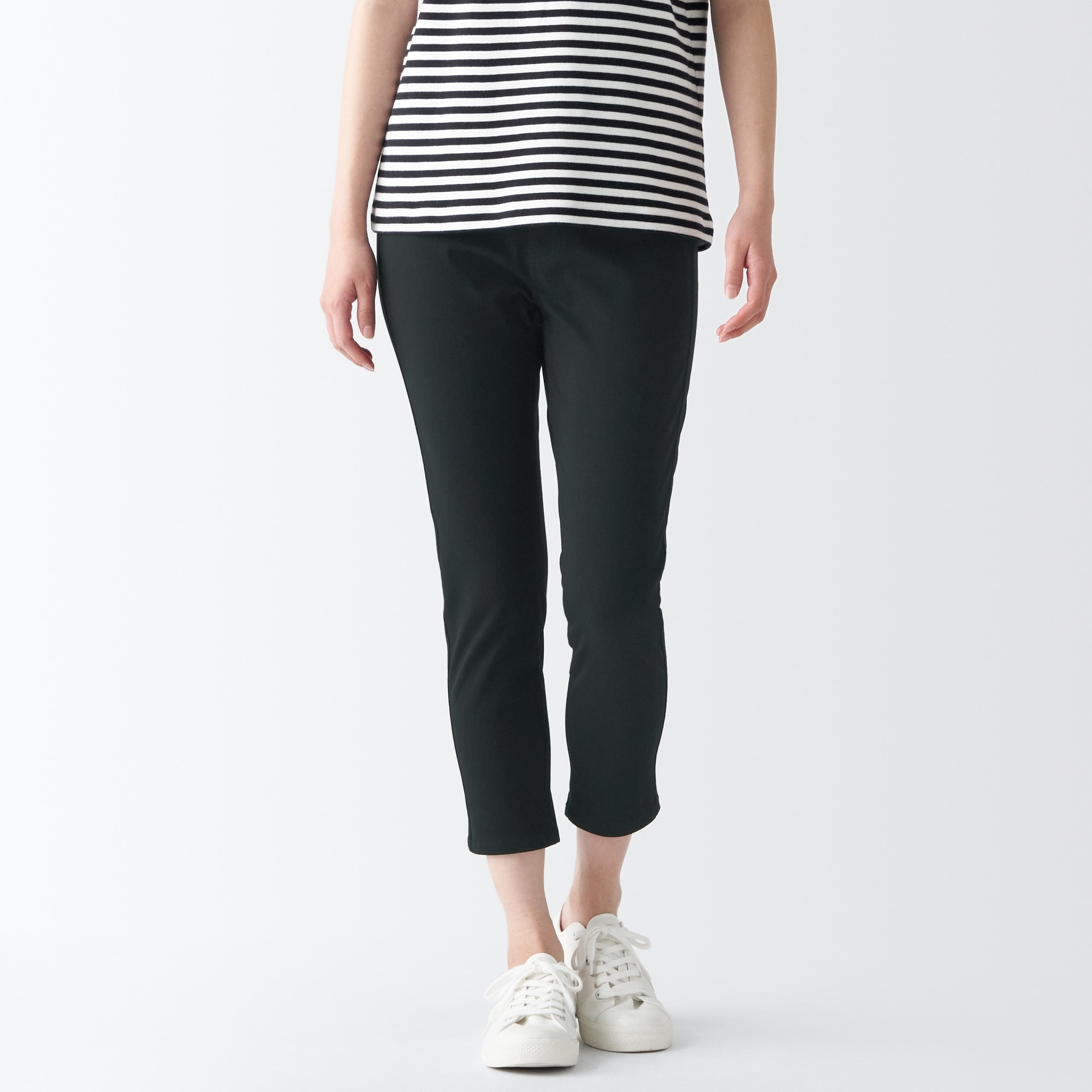 涼感ストレッチクロップドレギンスパンツ