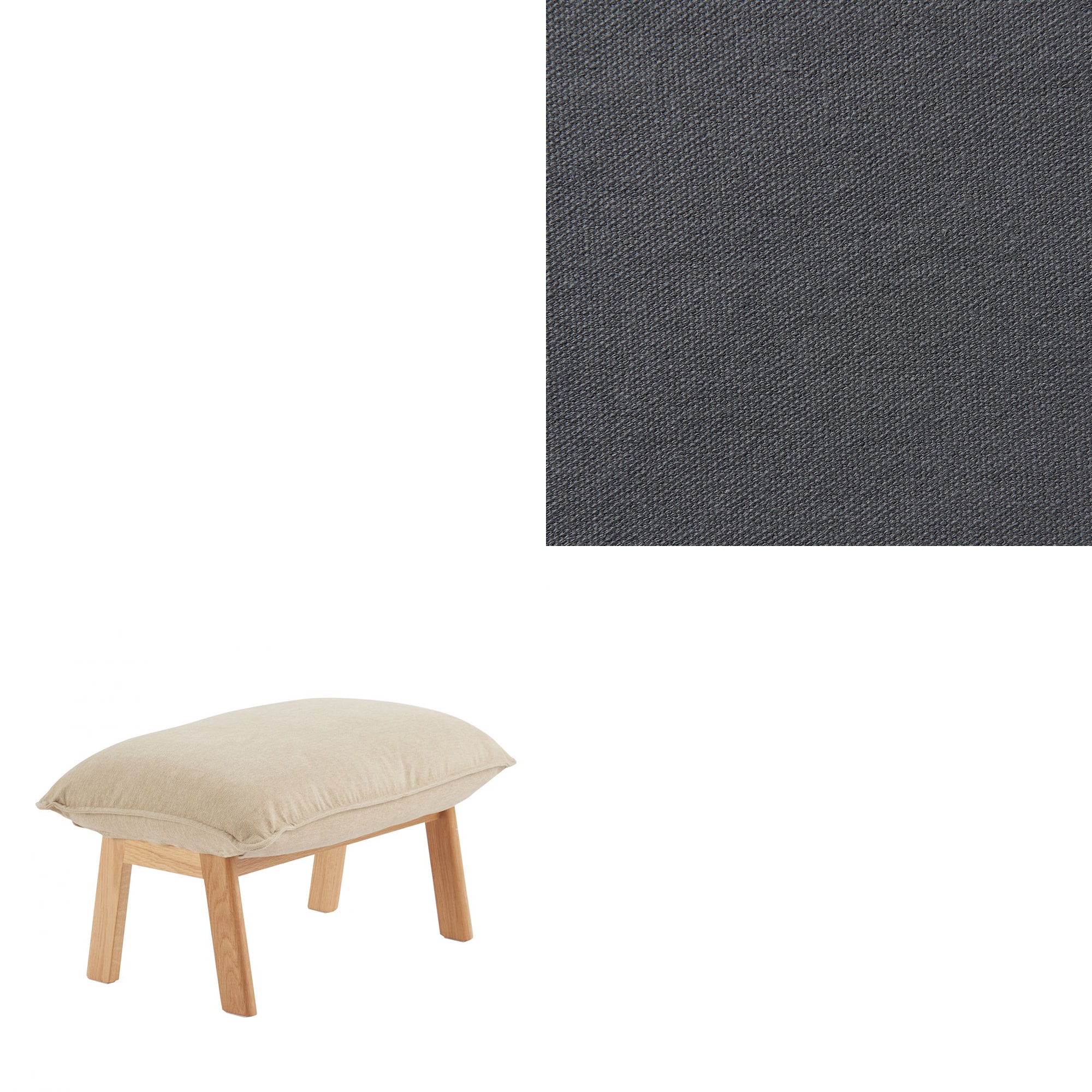 【カバー】洗いざらしの綿帆布ハイバックリクライニングソファ・オットマン用カバー