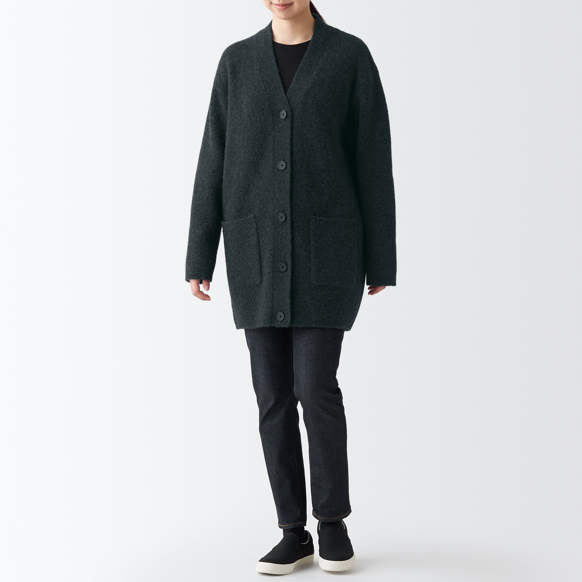 ヤク混Ｖネックカーディガン