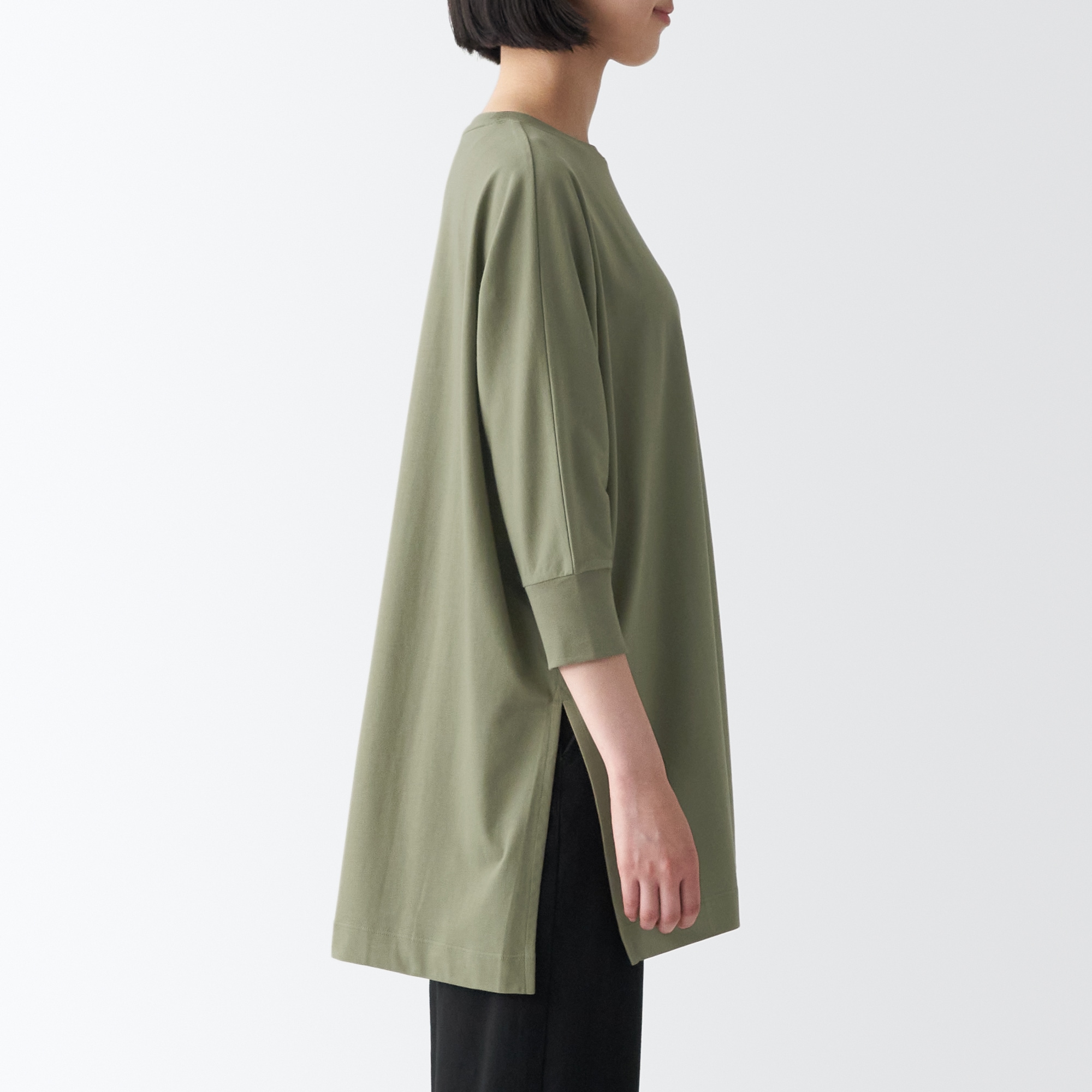 ＵＶカット天竺編み七分袖チュニック