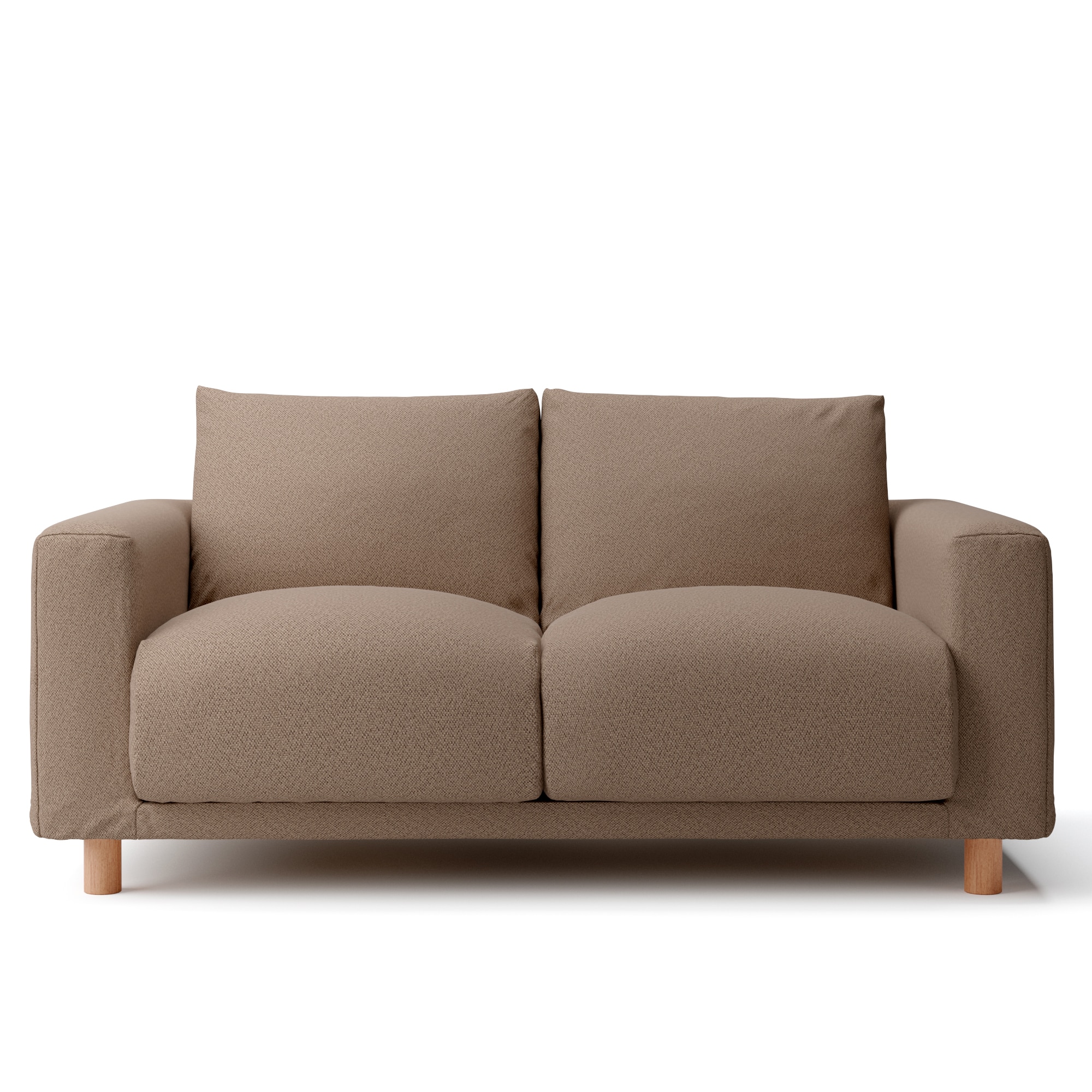 【カバー】綿太番手ソファ本体・２シーター・フェザー・ポケットコイル用カバー／ＢＲ