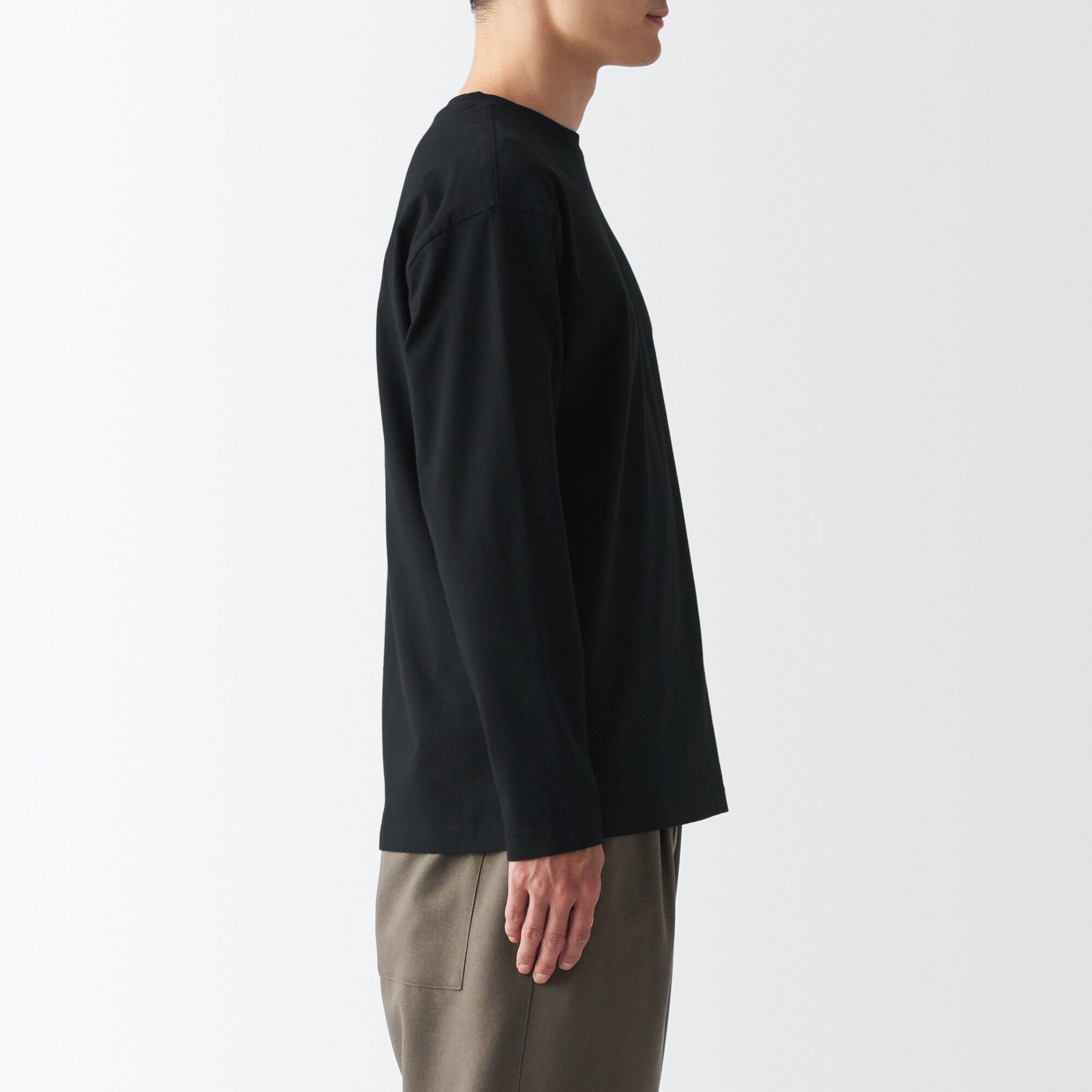 起毛クルーネック長袖Ｔシャツ