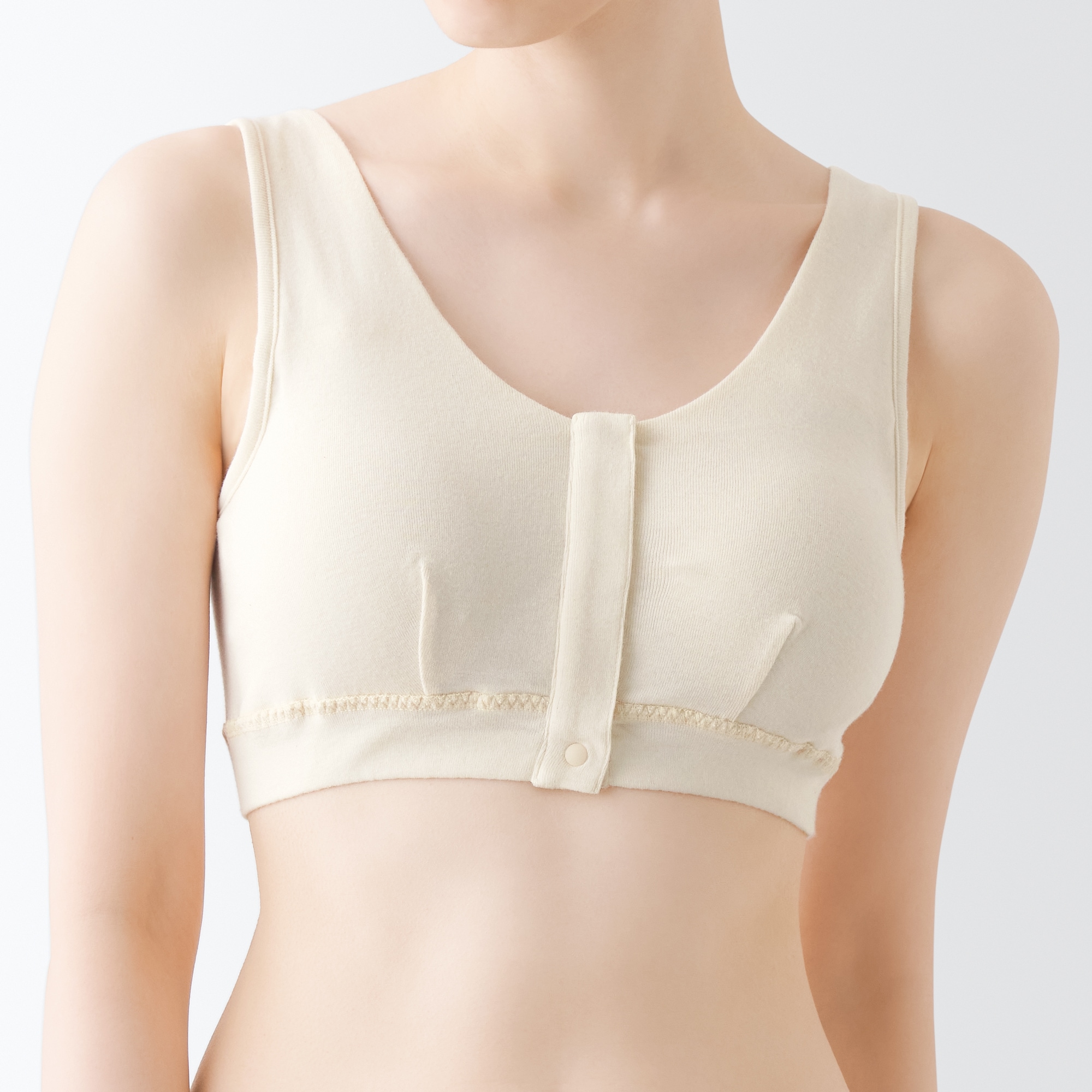 無染色前開きブラジャー