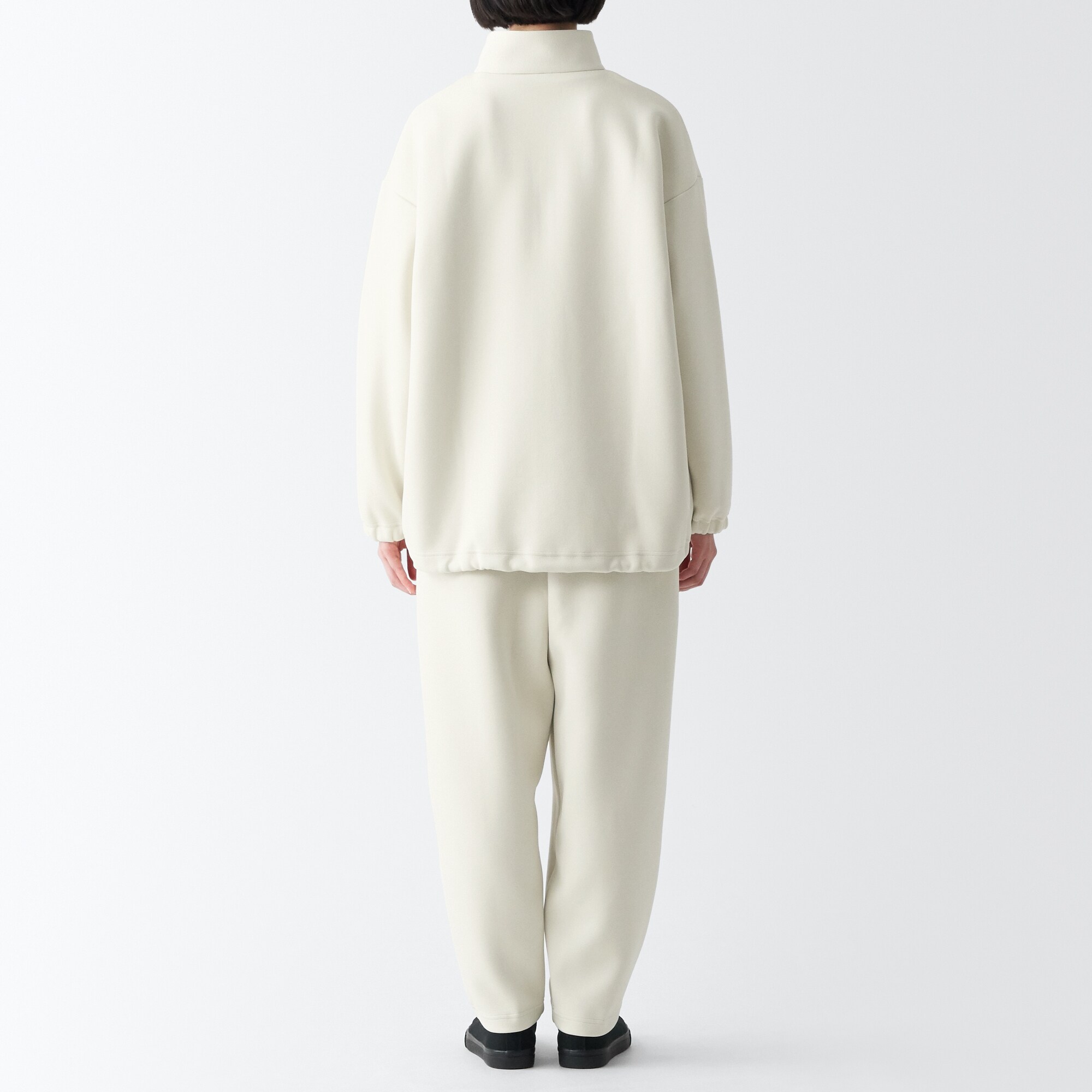 二重編みスウェットブルゾン