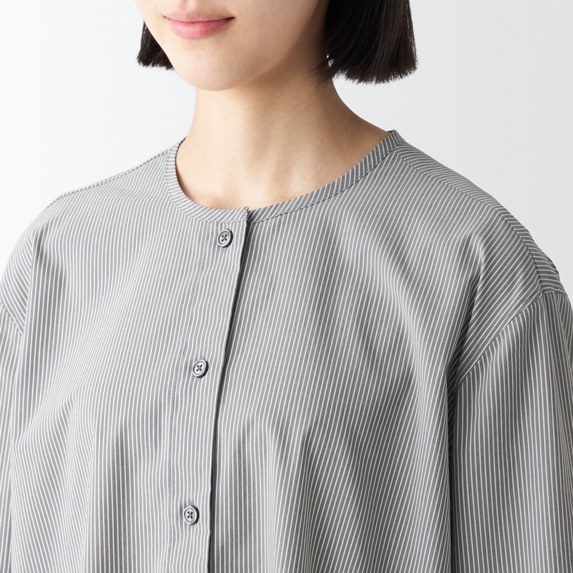 乾きやすいブロード長袖チュニック